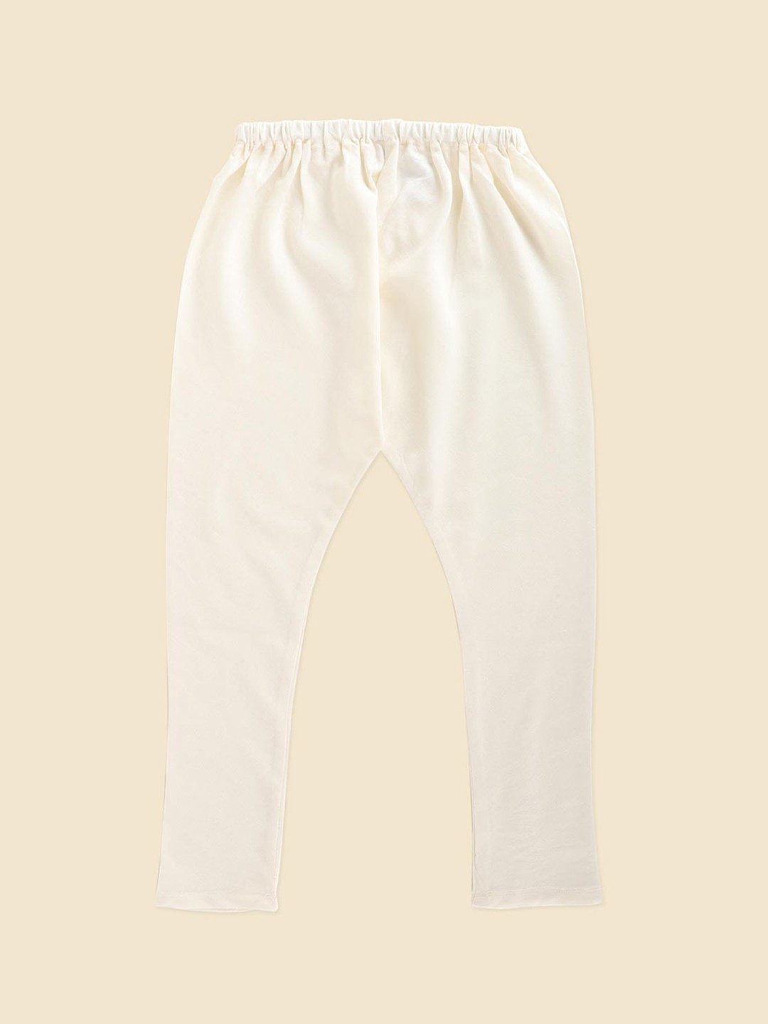 

Fabindia Boys Mid-Rise Pure Cotton Straight-Fit Churidar, Off white