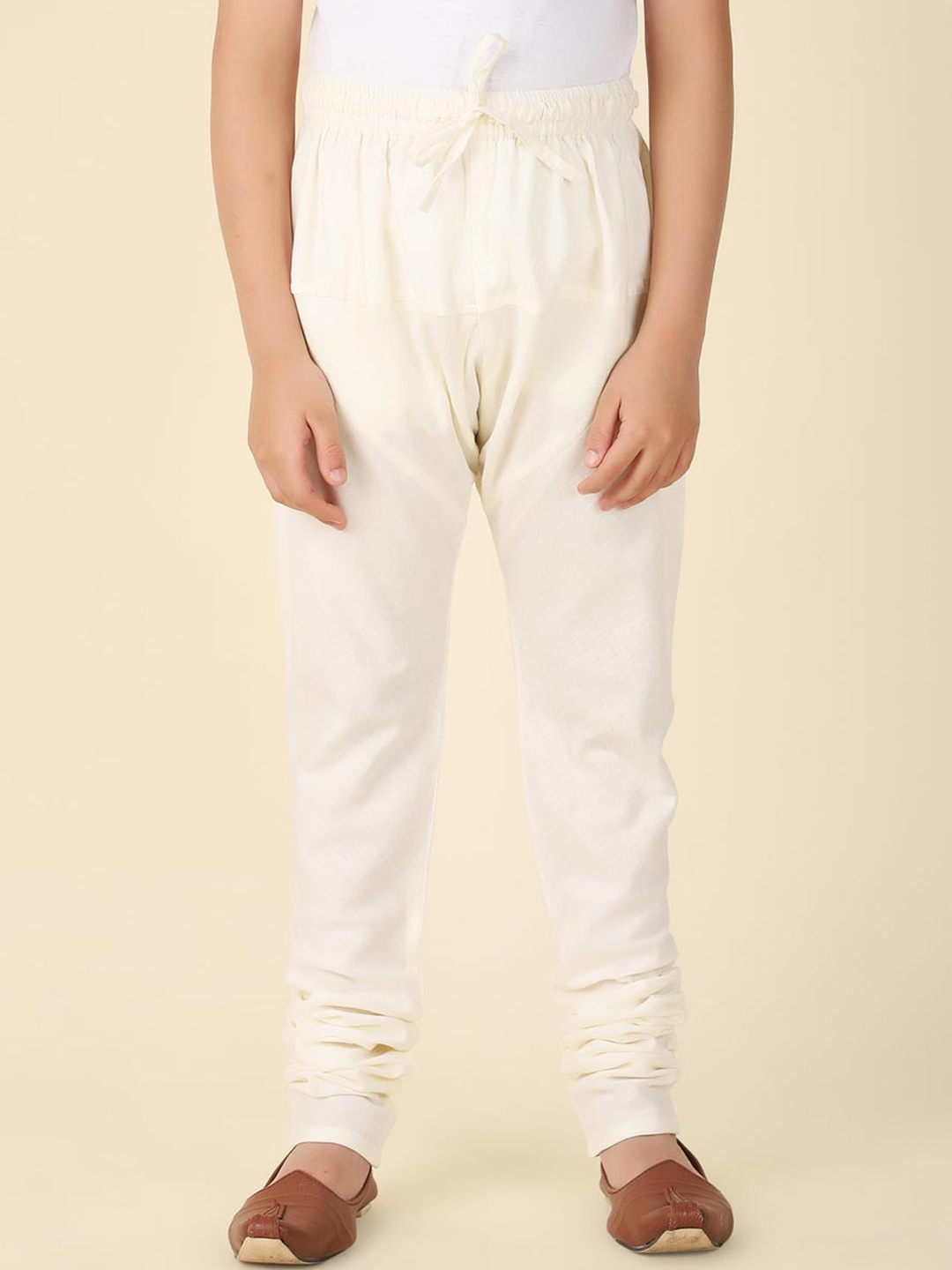 

Fabindia Boys Straight-Fit Cotton Churidar, Off white