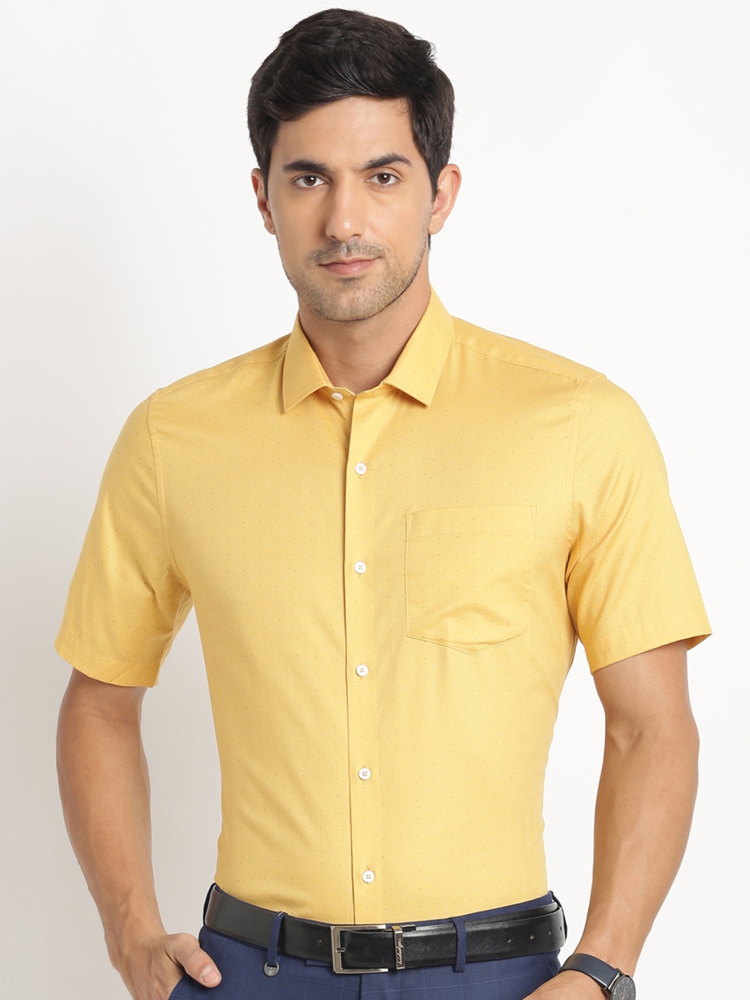 

Turtle Modern Pure Cotton Formal Shirt, Yellow