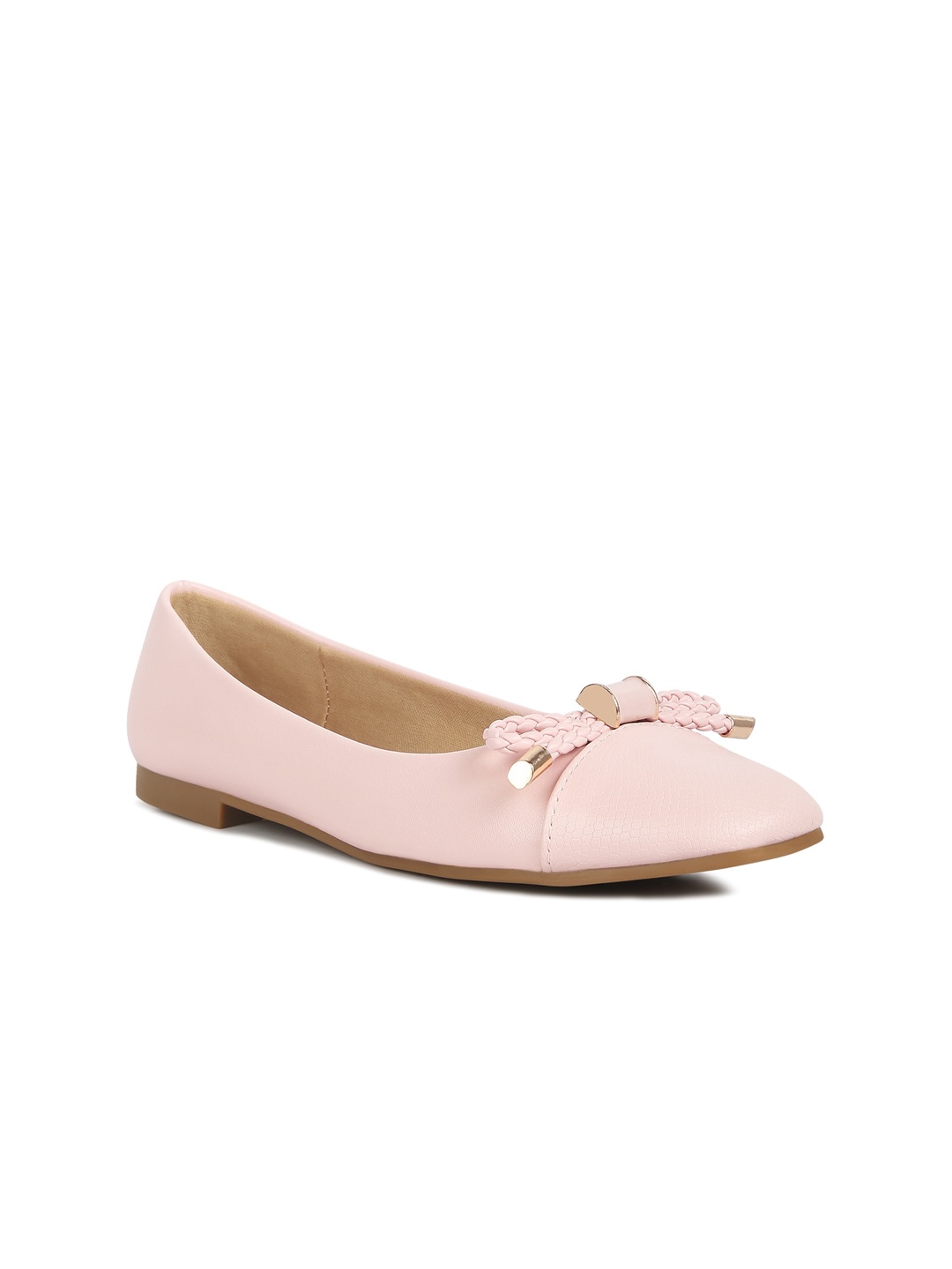 

London Rag Bow Embellished Ballerinas, Pink