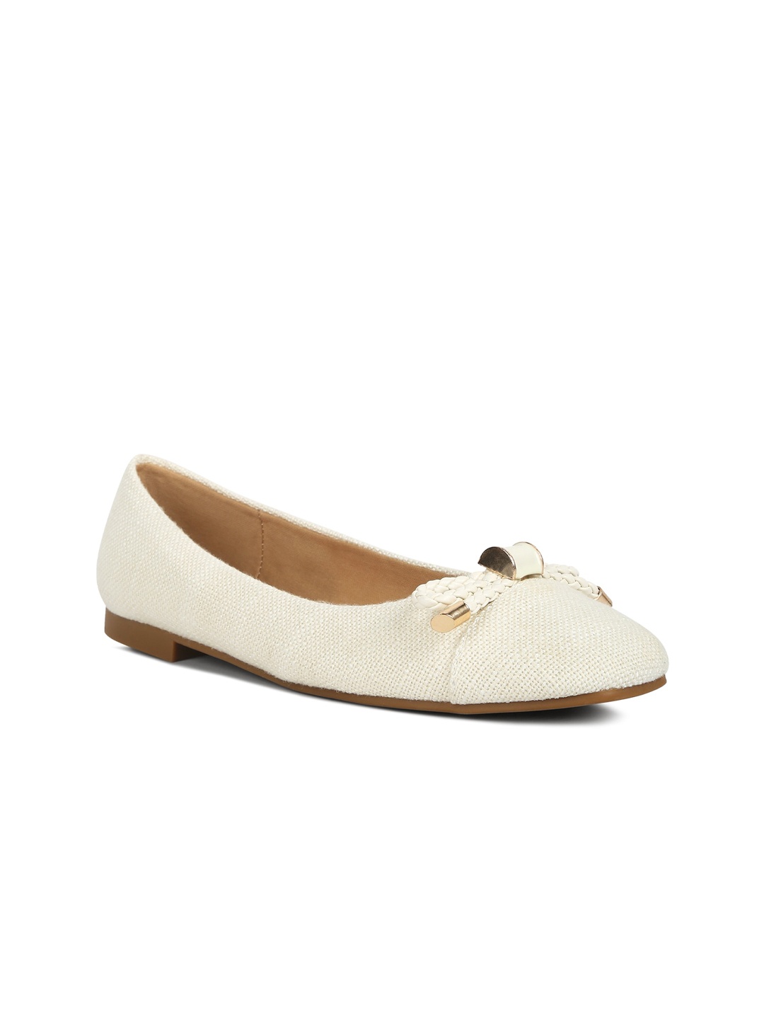 

London Rag Bow Embellished Ballerinas, Beige