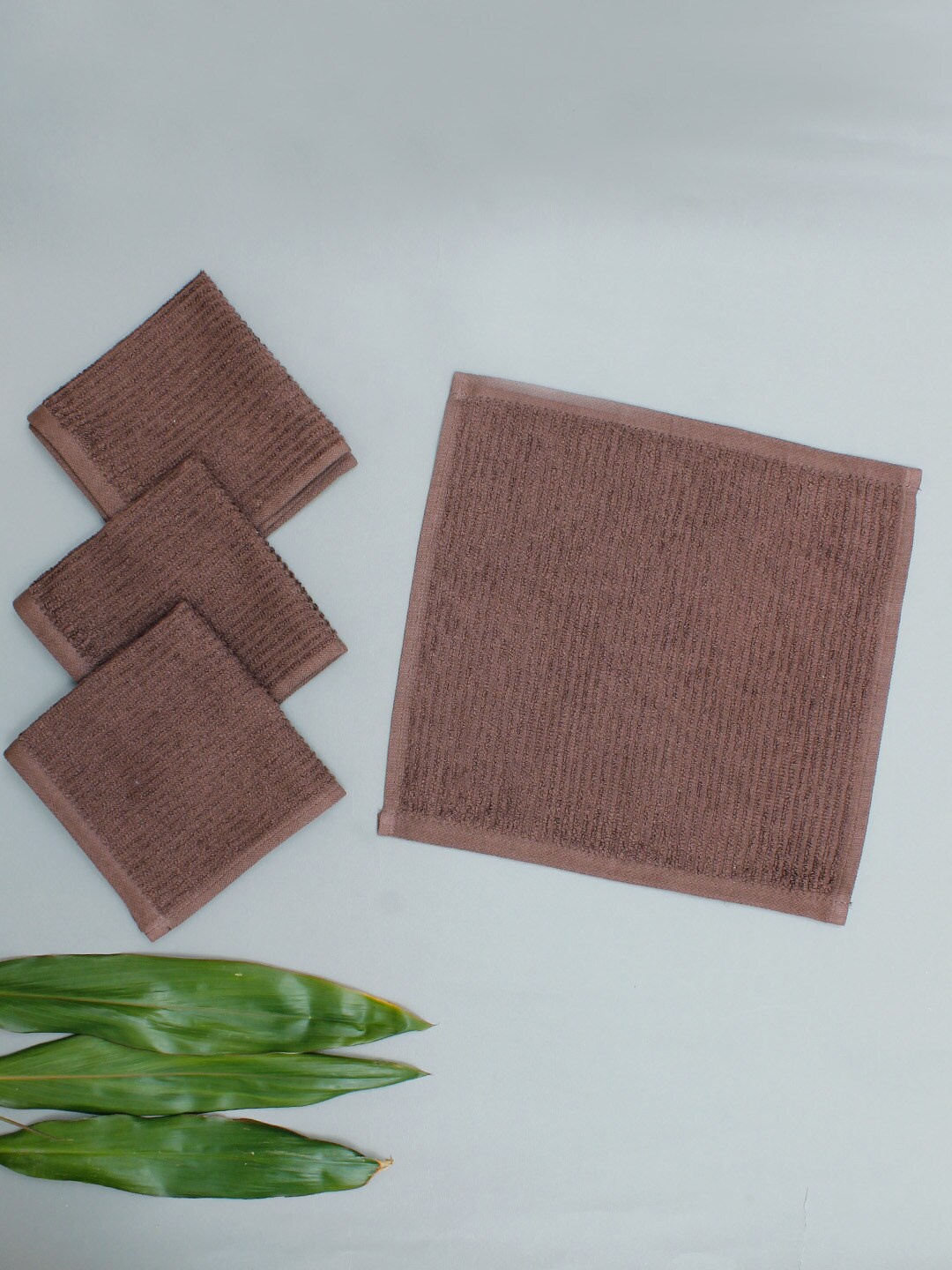 

AVI Living Brown 4 Pieces 450 GSM Highly Absorbent Pure Cotton Face Towels