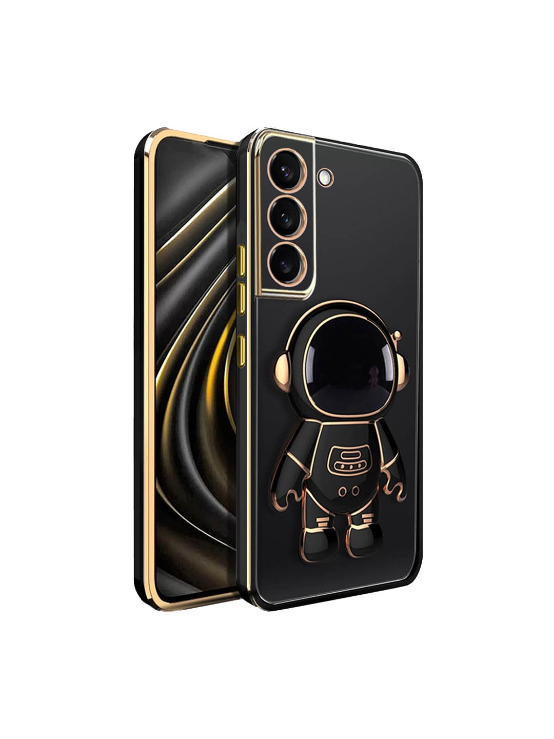 

Karwan Samsung S21 Plus Chrome3D Astronaut Back Case With Holster, Black