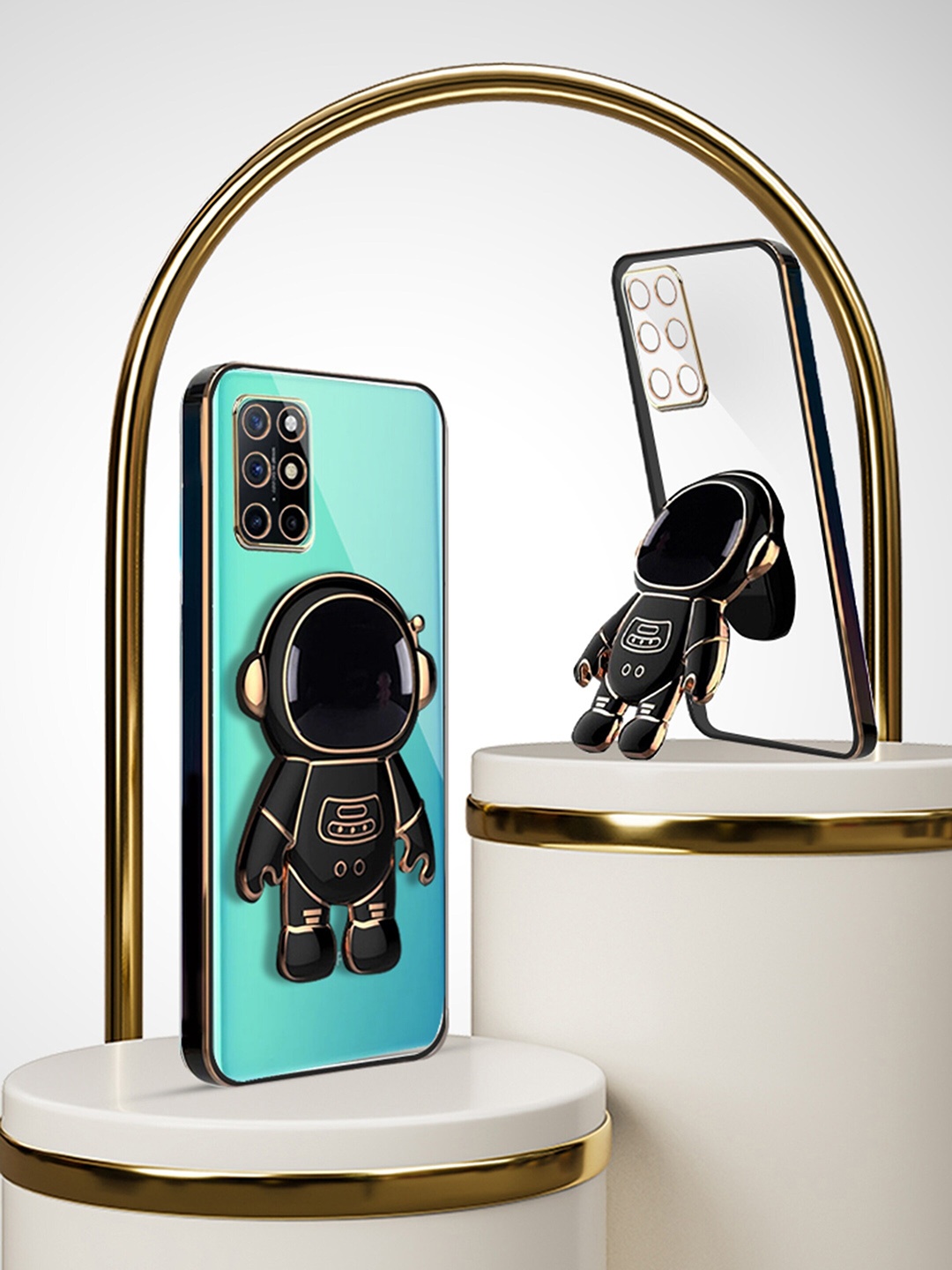 

Karwan OnePlus 8T Phone Back Case Astronaut Holster Stand, Black