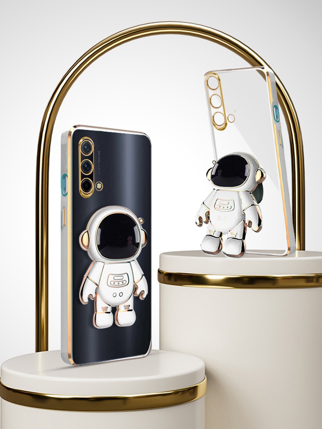

Karwan OnePlus Nord CE Chrome3D Astronaut Holster Back Case, White