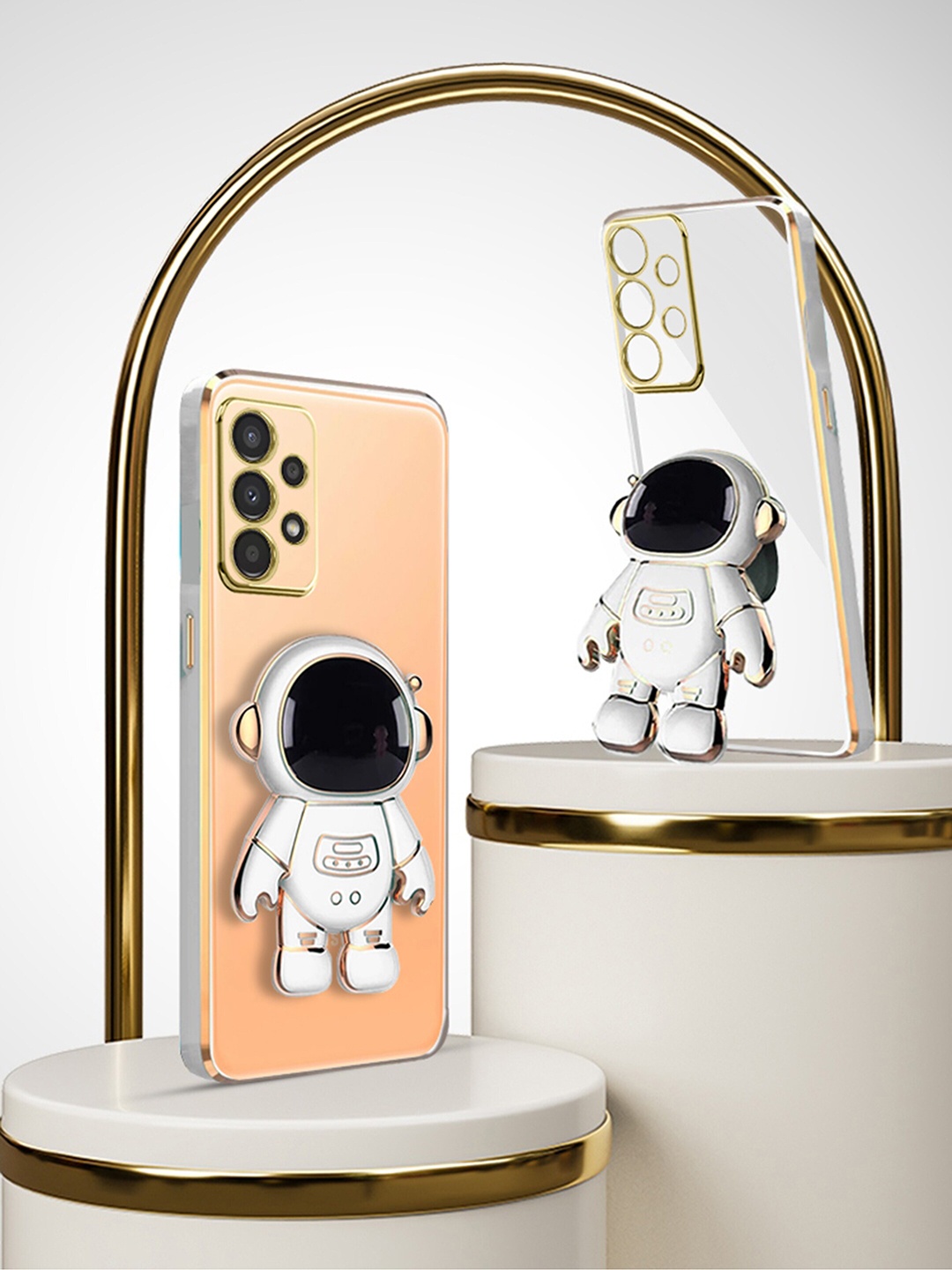 

Karwan Samsung A52 Astronaut Holster Stand Polycarbonate Phone Back Case, White