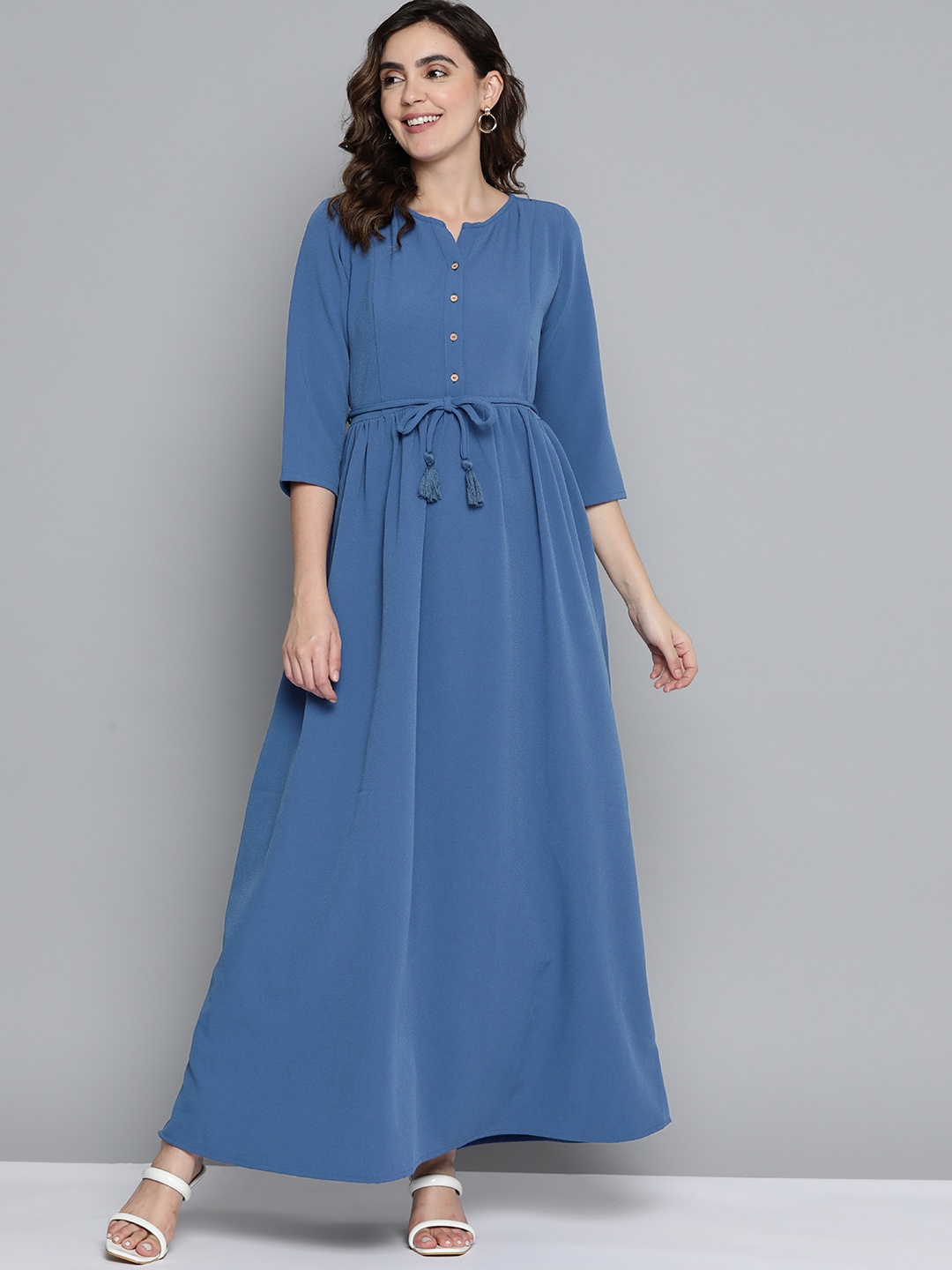 

Mast & Harbour A-Line Maxi Dress, Blue