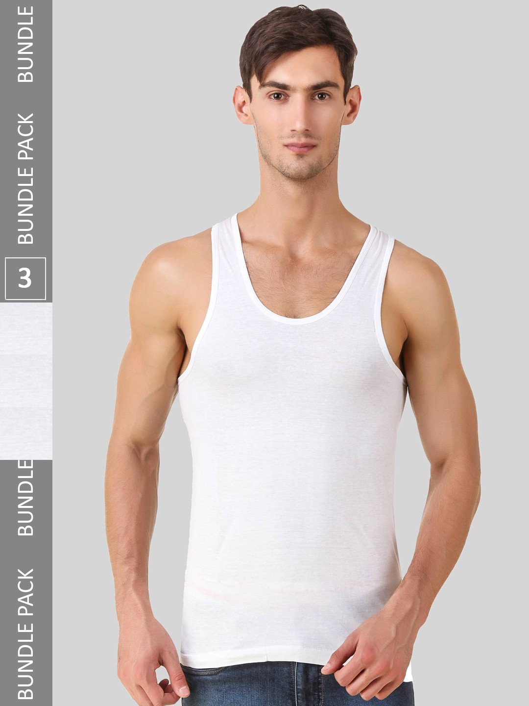 

HAP Pack Of 3 Pure Cotton Undershirt Innerwear Vests, White
