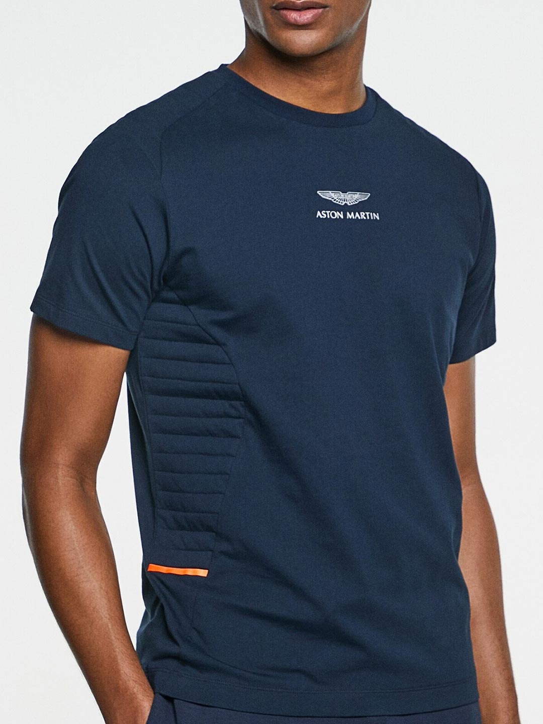 

HACKETT LONDON Round Neck Short Sleeves Cotton T-shirt, Navy blue