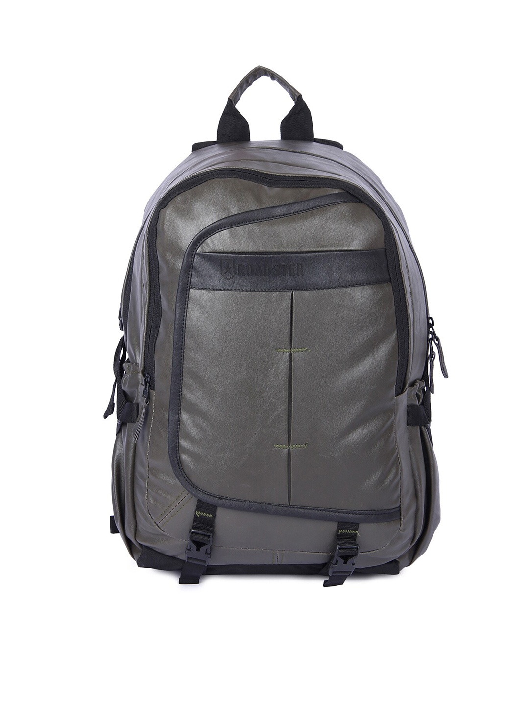 

The Roadster Lifestyle Co. Leather Backpack with Rain Cover, Charcoal