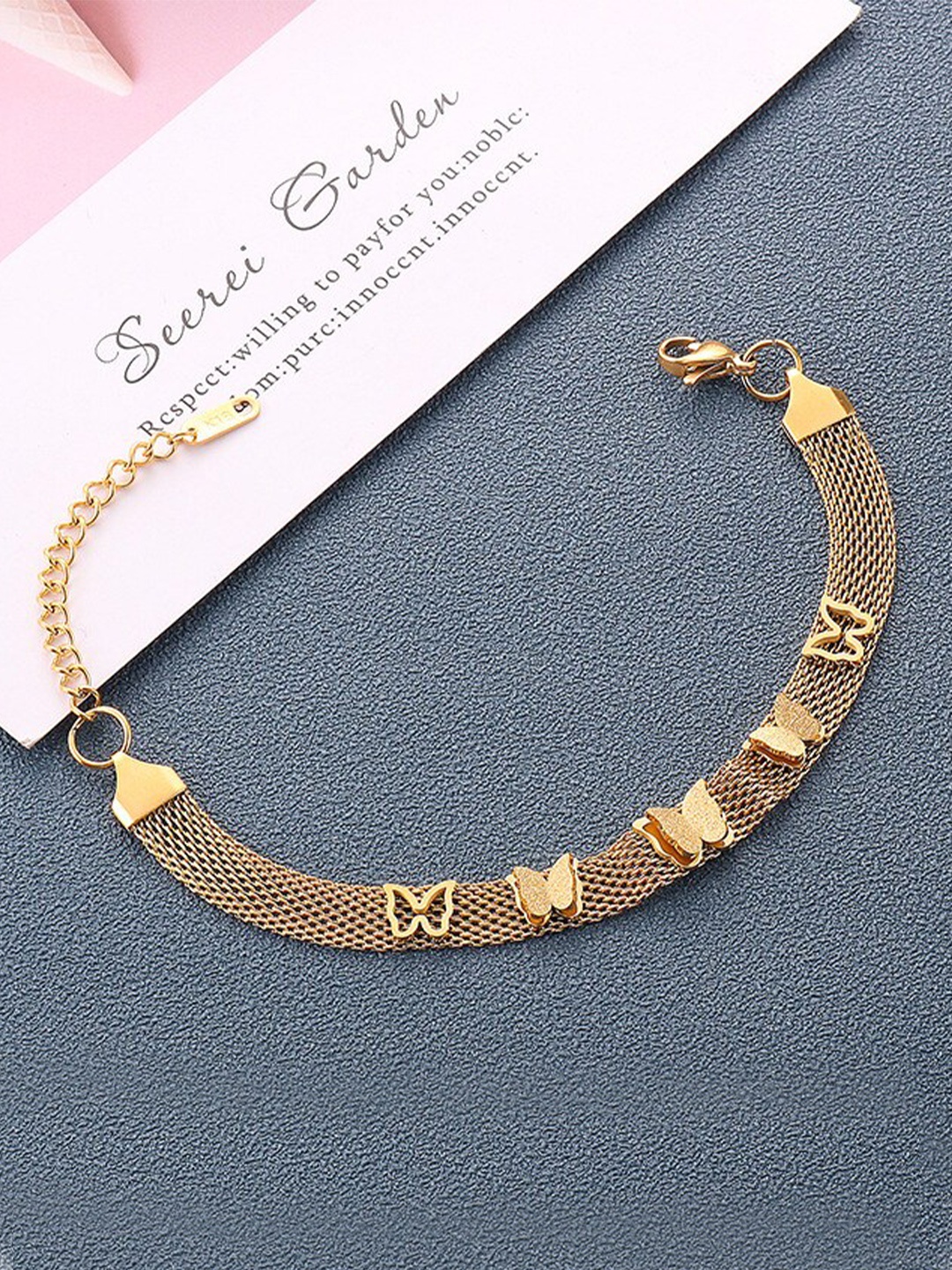 

MYKI Women Gold-Plated Cubic Zirconia Charm Bracelet