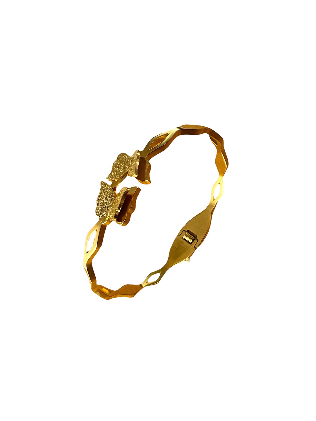 

MYKI Women Gold-Plated Cubic Zirconia Cuff Bracelet