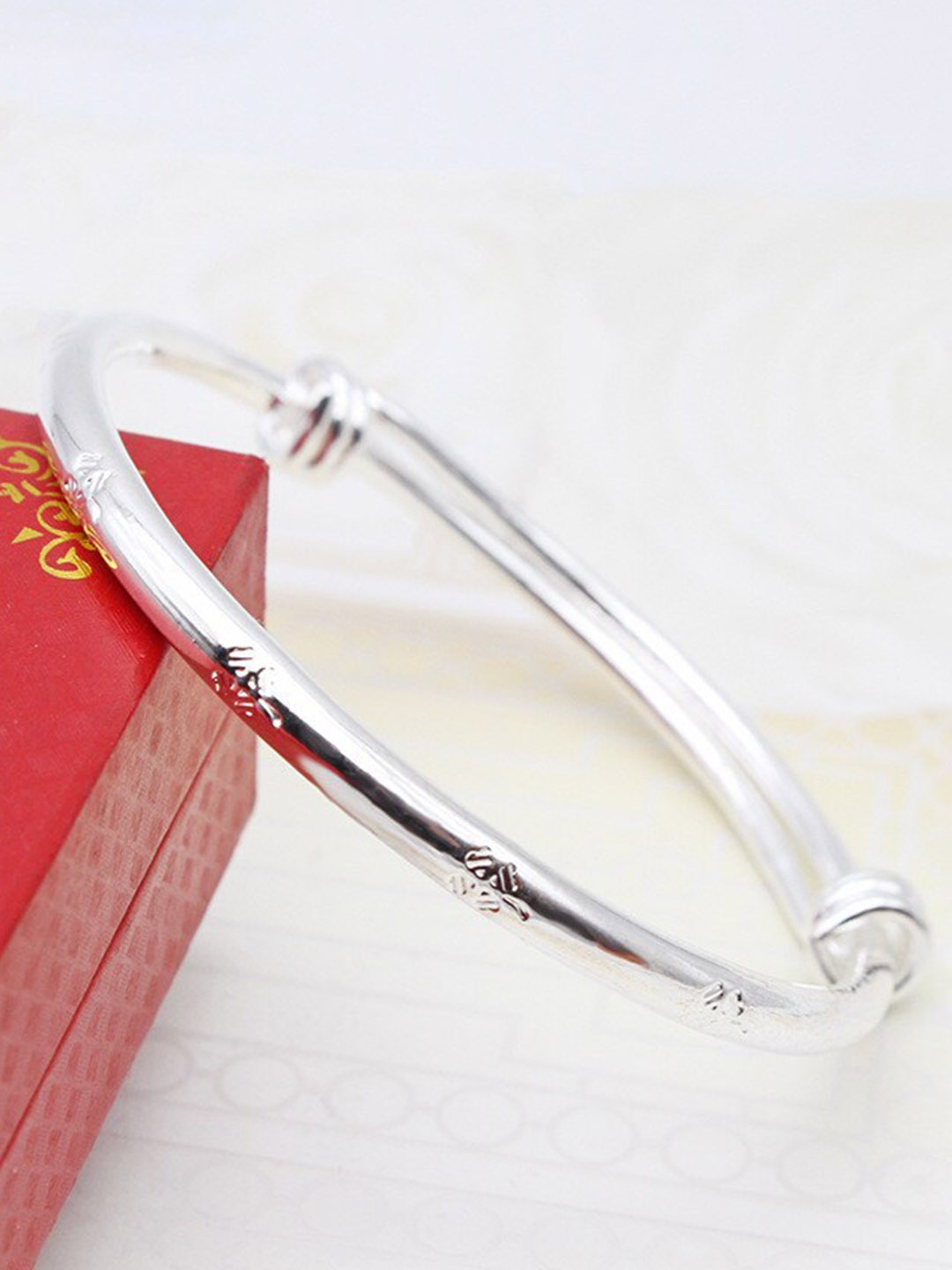 

MYKI Women Cubic Zirconia Silver-Plated Bangle-Style Bracelet