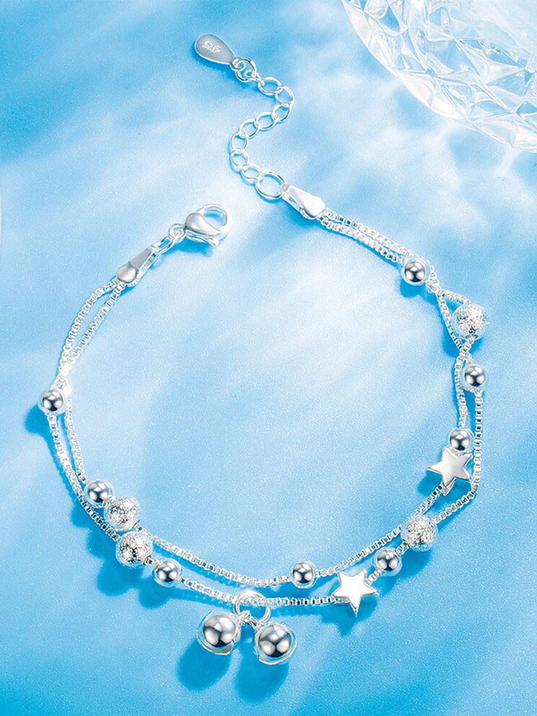 

MYKI Silver-Plated Cubic Zirconia Charm Bracelet