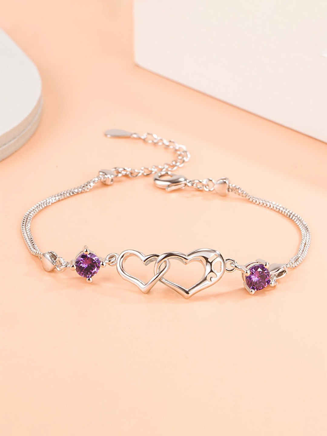 

MYKI Silver-Plated Cubic Zirconia Link Bracelet