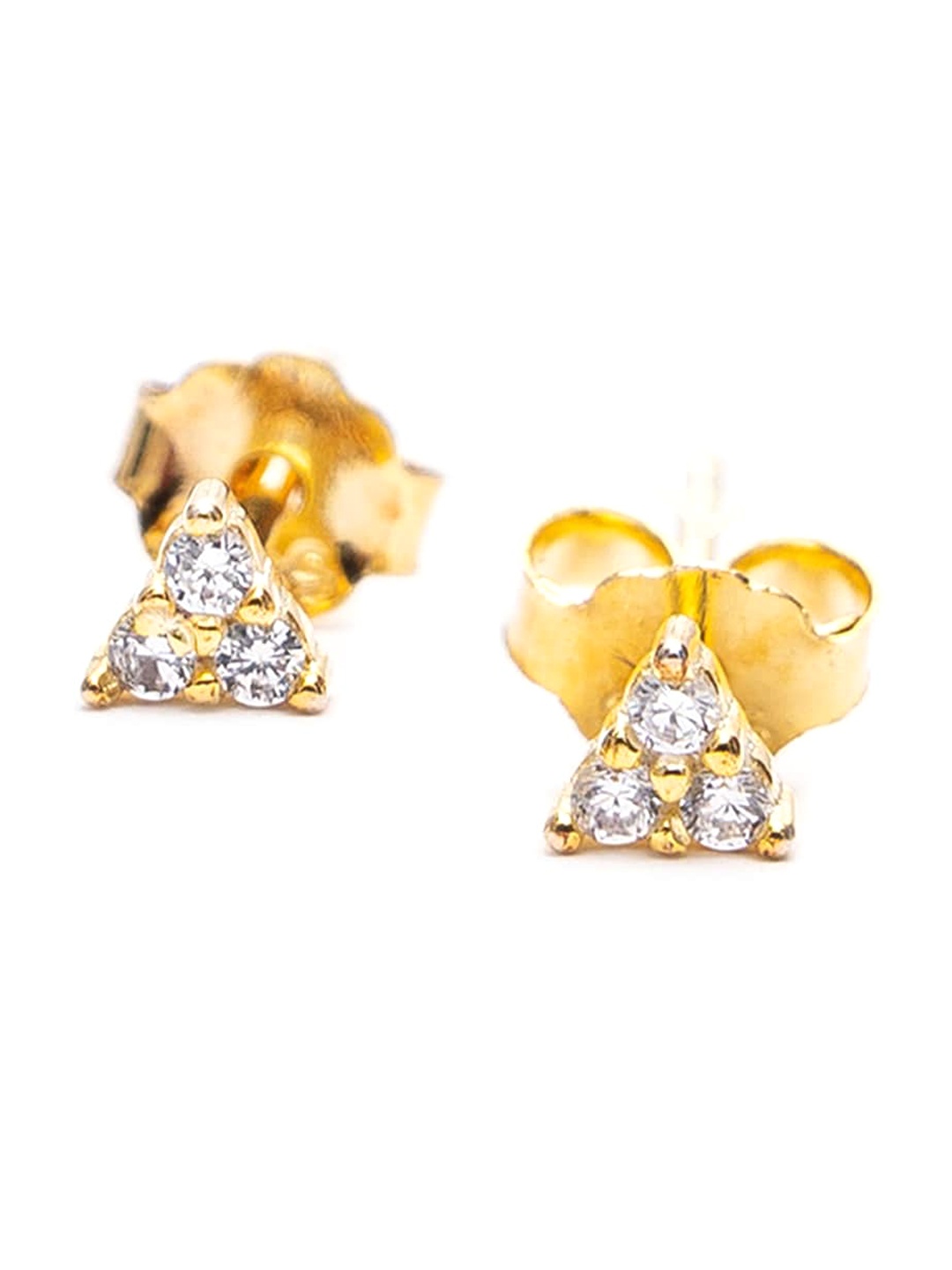 

PALMONAS 18 KT Gold-Plated Contemporary Studs Earrings