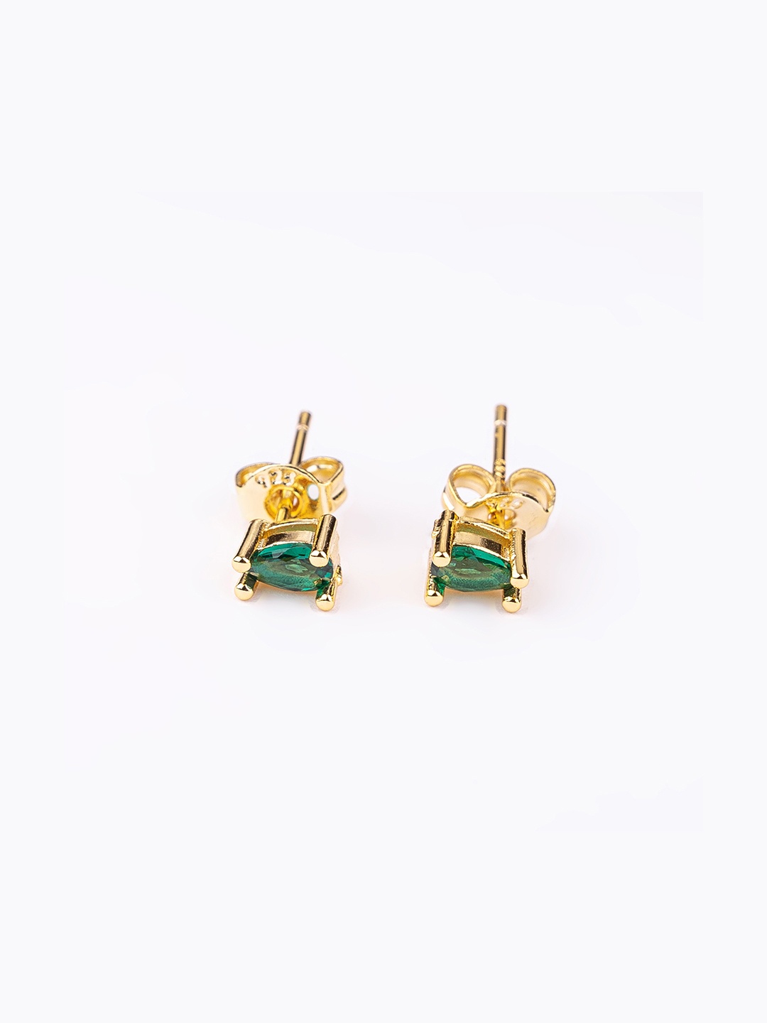 

PALMONAS Gold-Plated Contemporary Studs Earrings