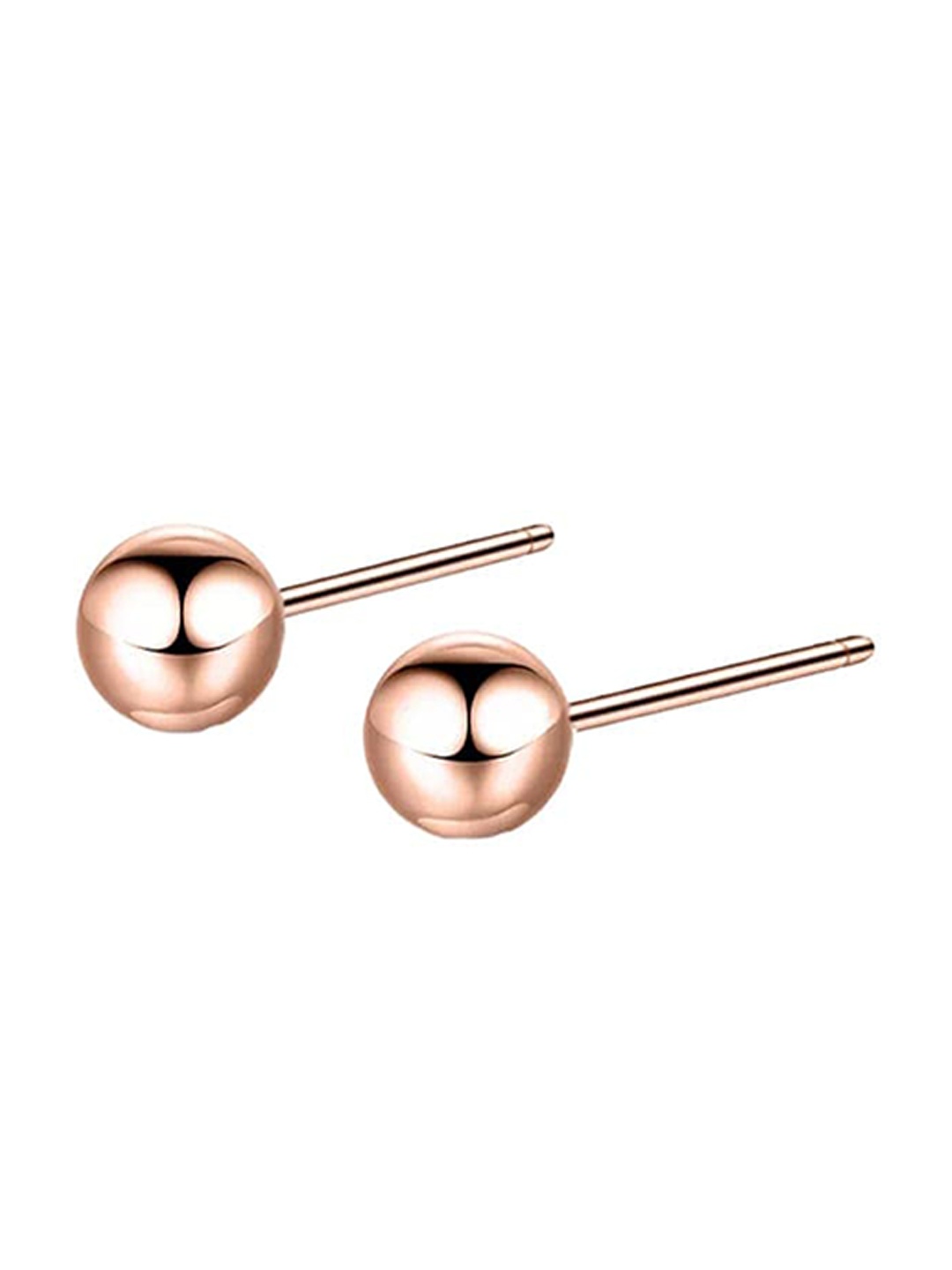 

PALMONAS Rose Gold-Plated Contemporary Studs Earrings