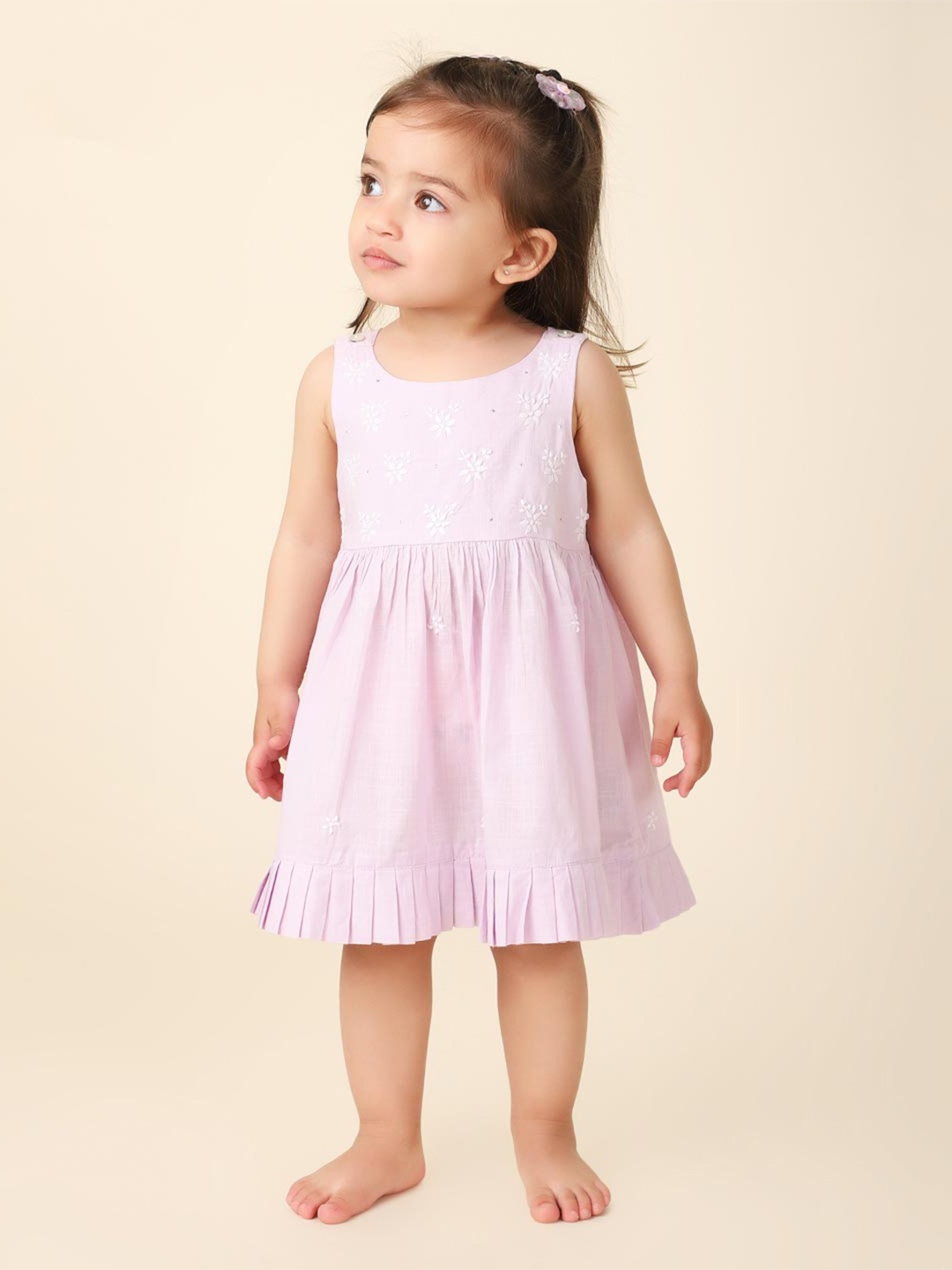 

Fabindia Infant Girls Fit & Flare Dress, Lavender