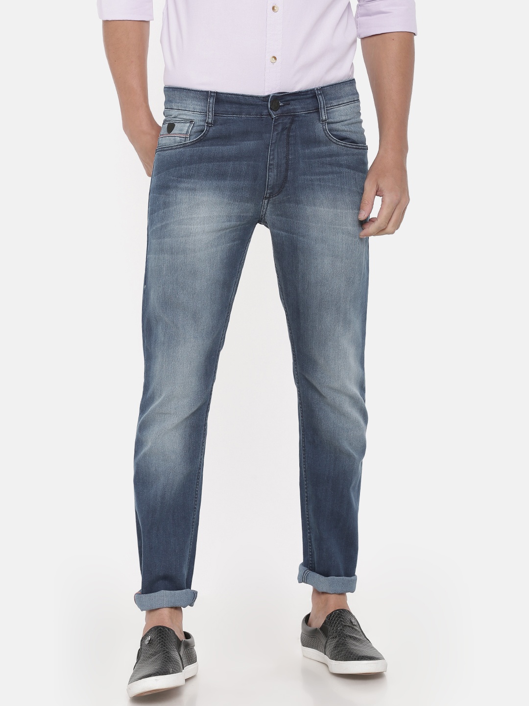

John Players Men Blue Skinny Fit Low-Rise Clean Look Jeans