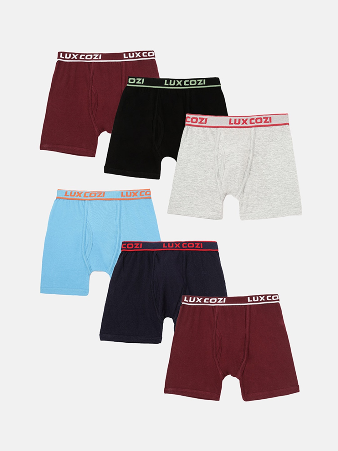 Lux Cozi Boys Pack of 6 Assorted Trunks