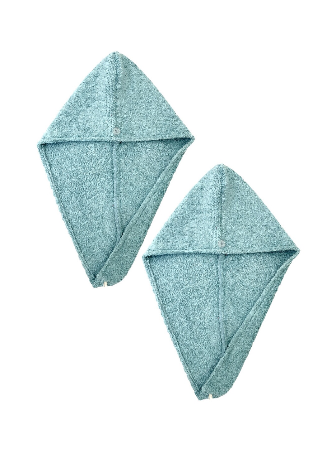 

AVI Living Women Aqua-Blue 2 Pcs 500 GSM Highly Absorbent Pure Cotton Hair Wrap Towels