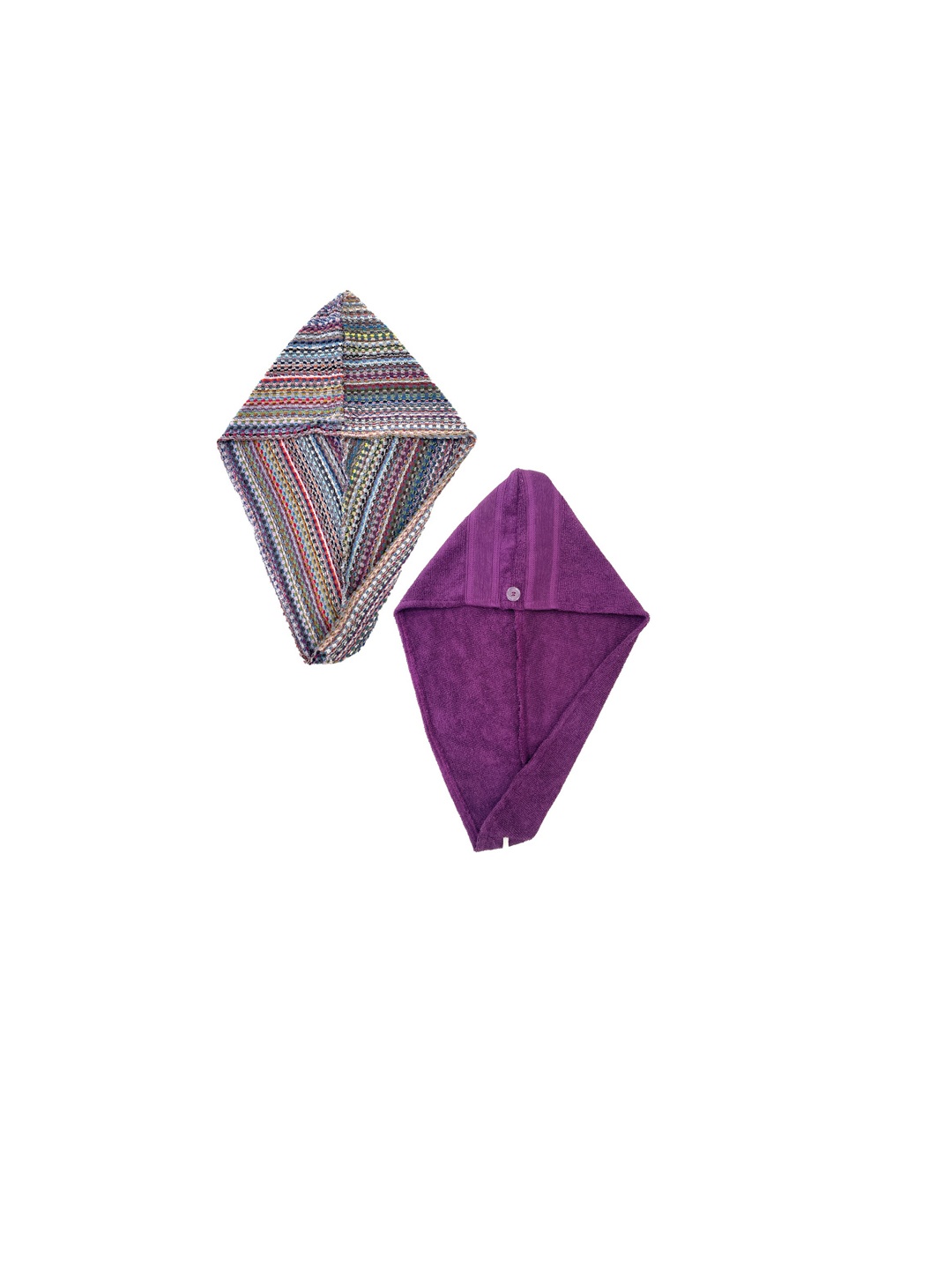 

AVI Living Women Purple & Blue 2 Pieces Pure Cotton 500 GSM Hair Wrap Towels