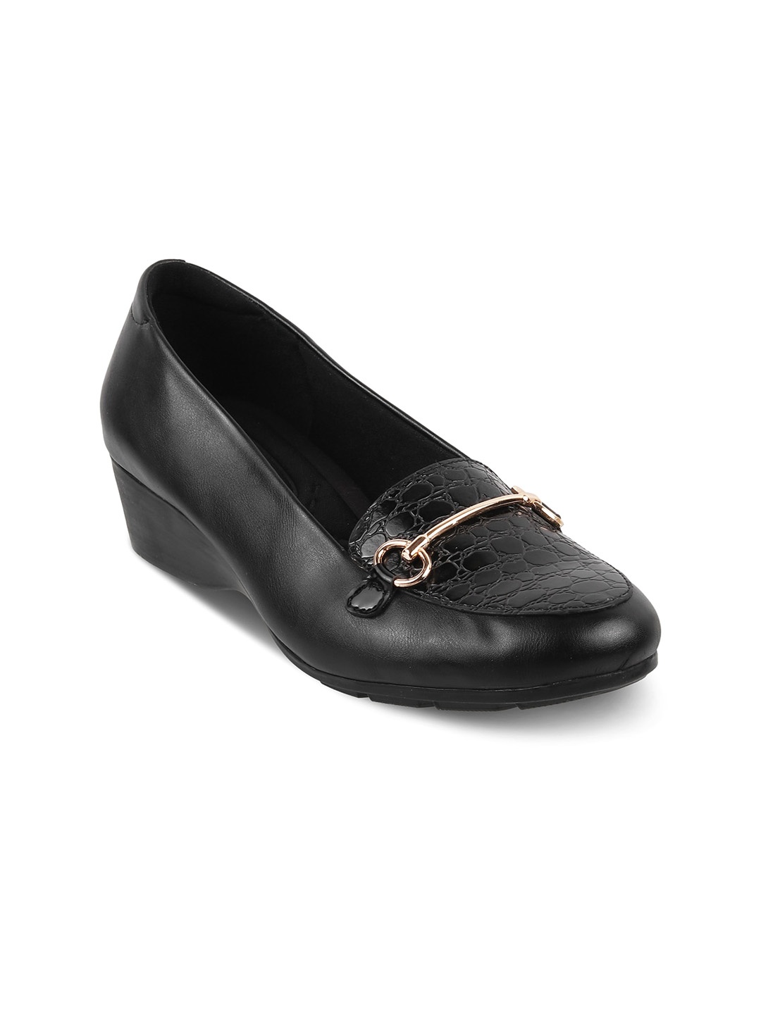 

PEPPER Black PU Party Wedge Pumps