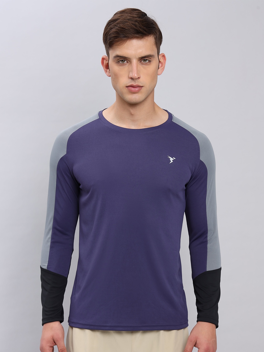 

Technosport Long Raglan Sleeves Antimicrobial Slim Fit T-shirt, Violet