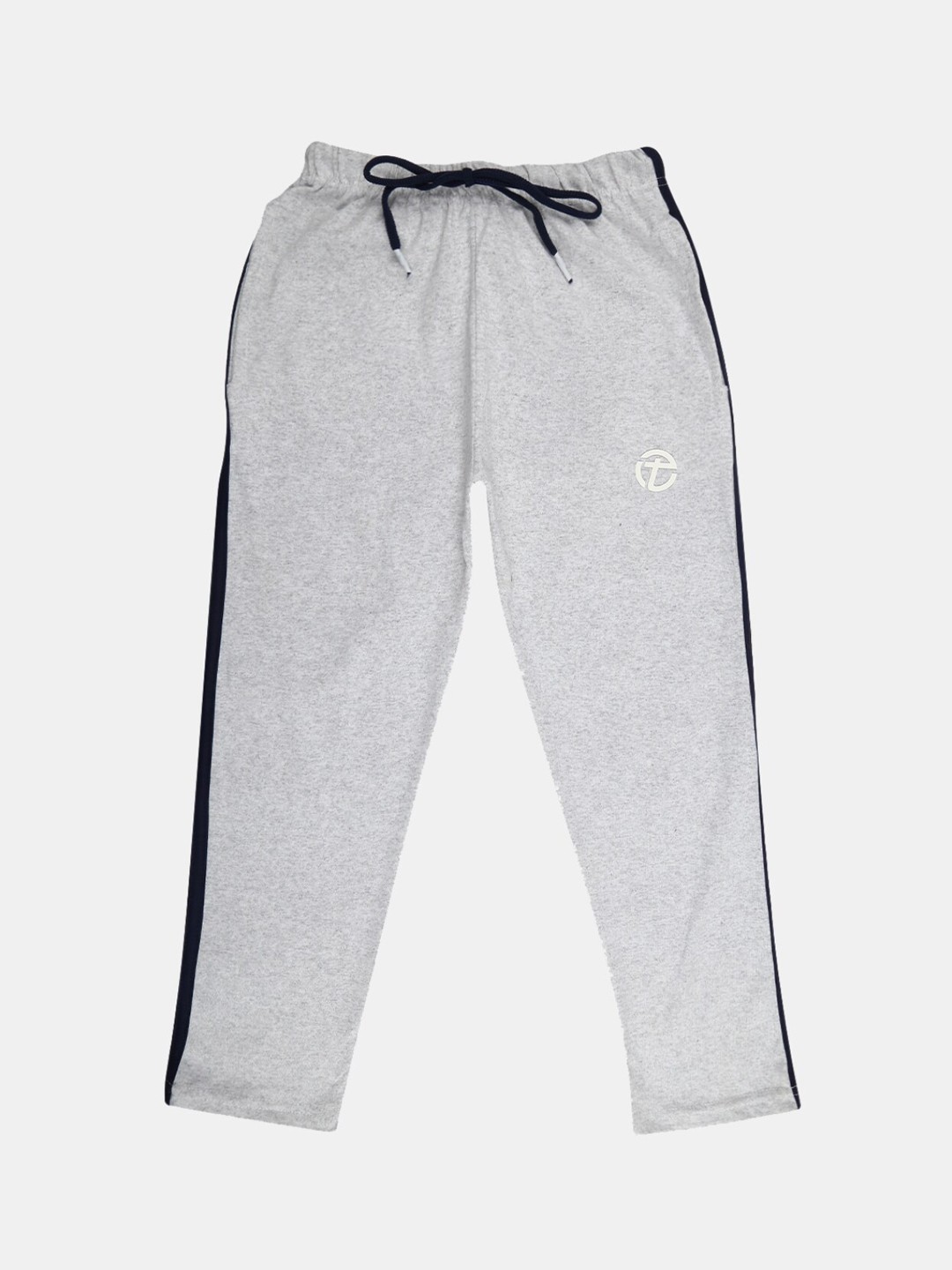 

V-Mart Boys Mid-Rise Straight Cotton Track Pants, Grey melange