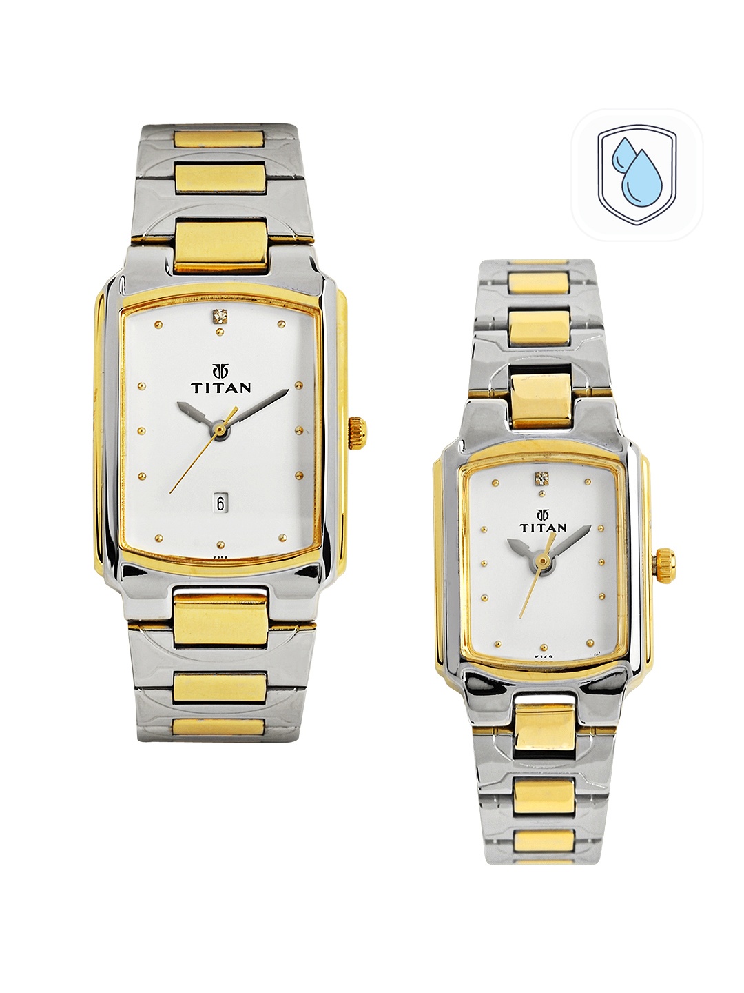 

Titan Bandhan Set of 2 His & Her White Dial Watches NE19552955BM01