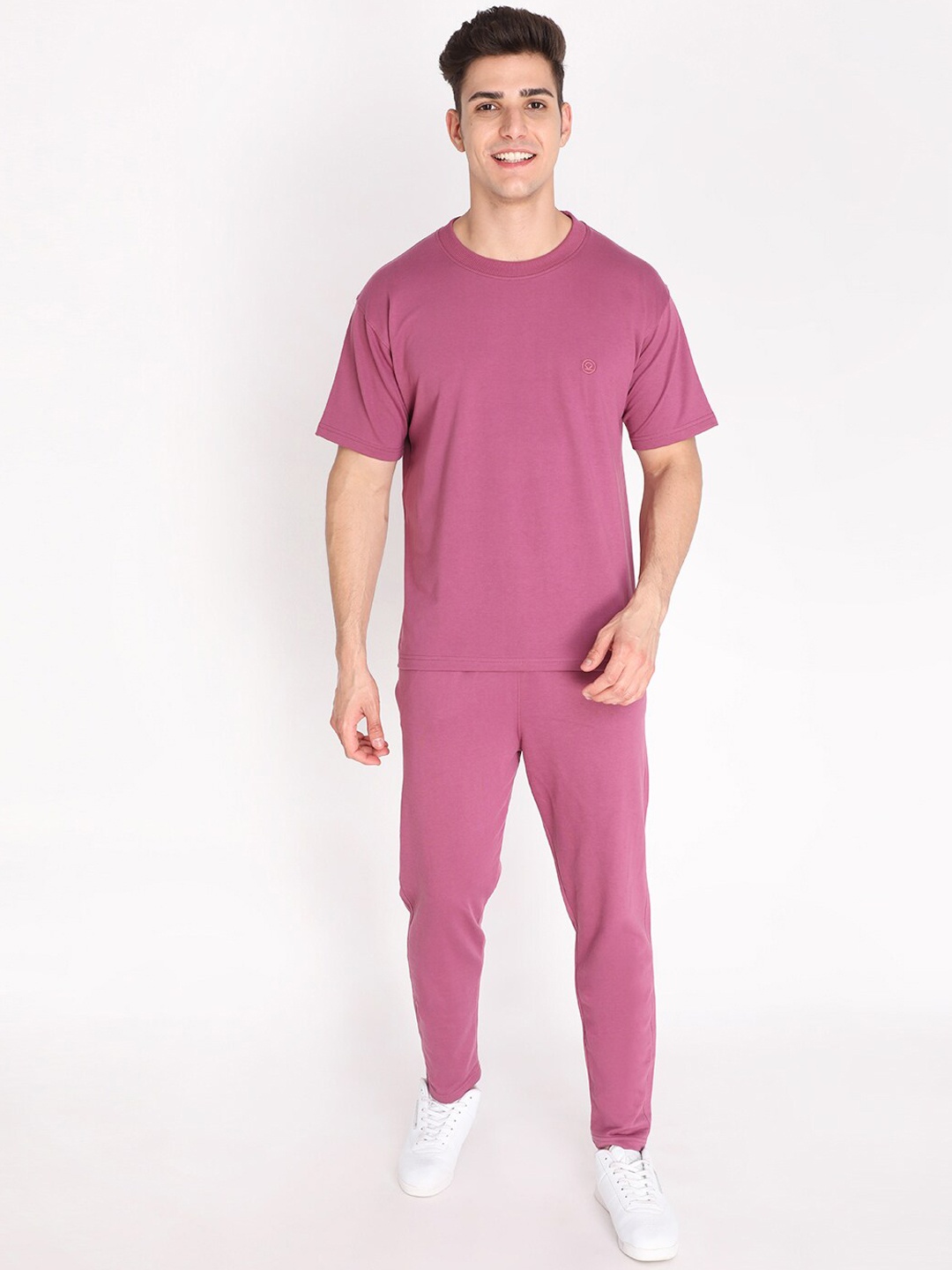 

CHKOKKO Casual T-Shirt & Trousers, Pink