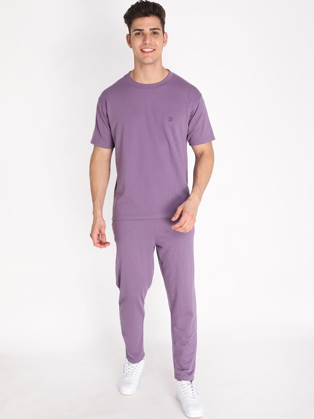 

CHKOKKO Casual T-Shirt & Trousers, Purple
