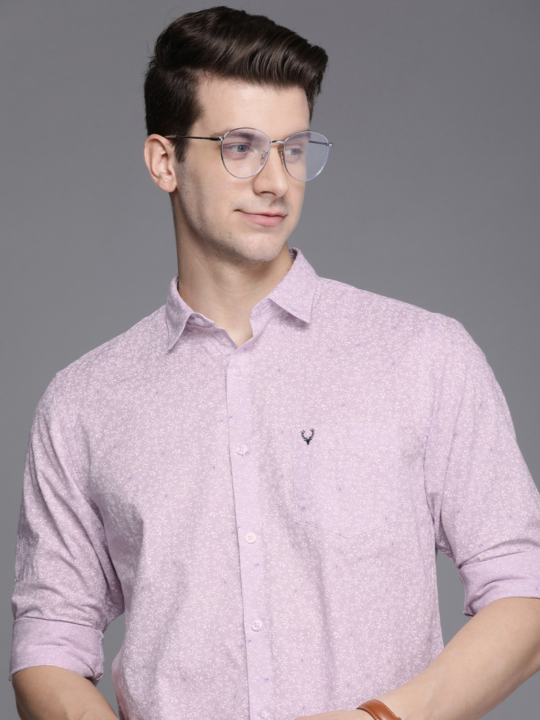 

Allen Solly Cotton Linen Sport Slim Fit Floral Opaque Printed Casual Shirt, Mauve