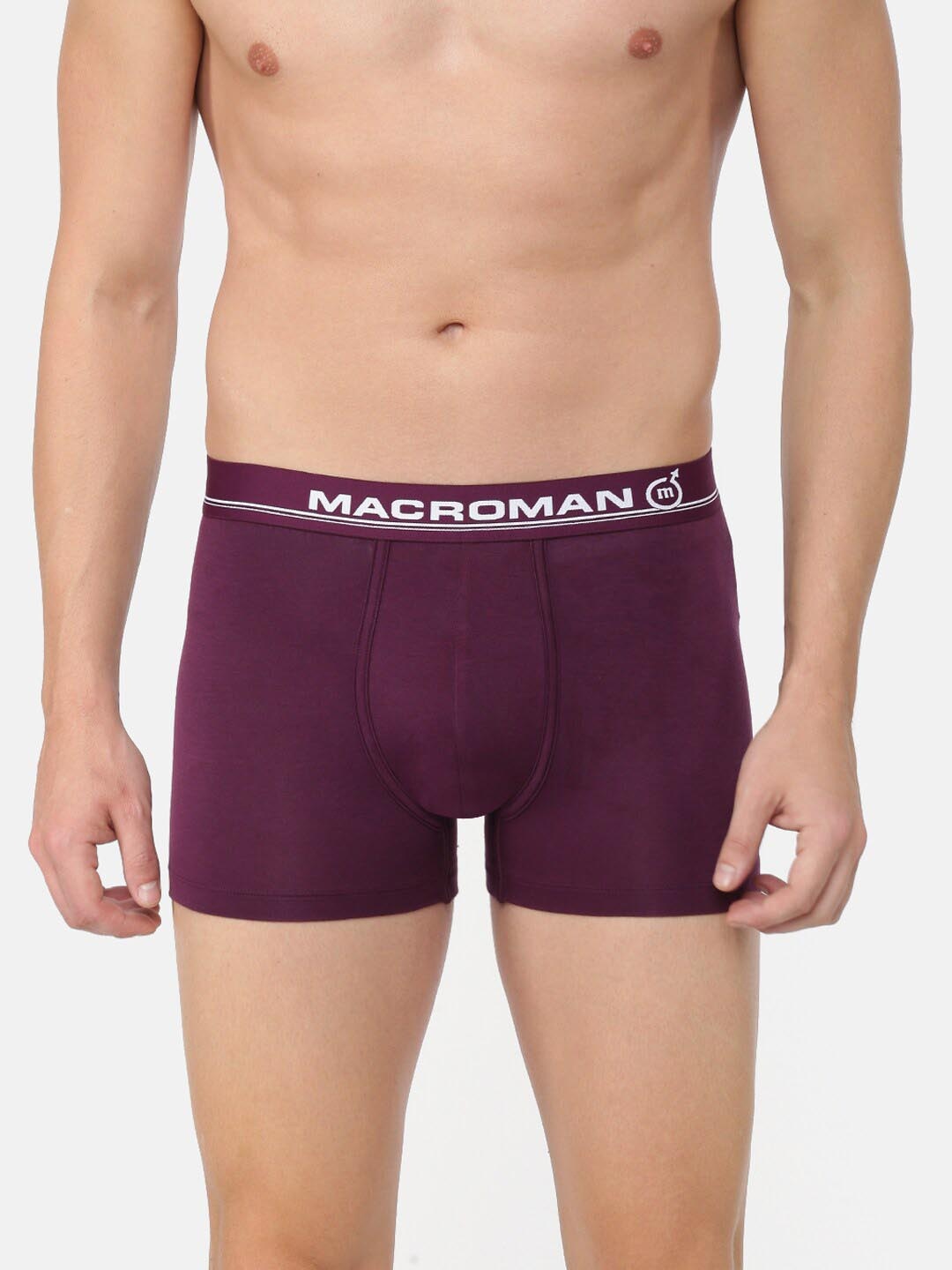 

Macroman M-Series Men Cotton Anti-Microbial Trunk, Burgundy
