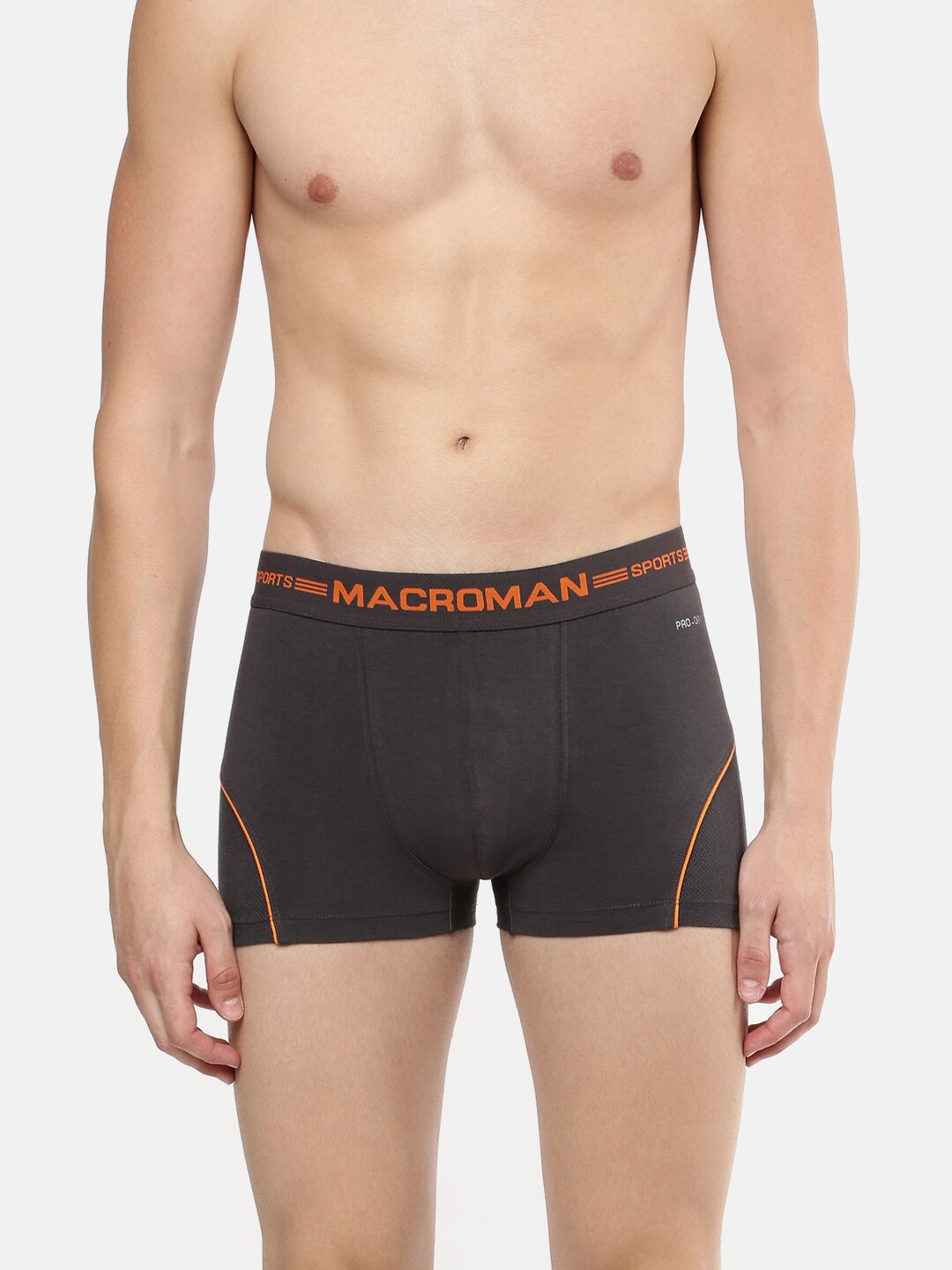 

Macroman M-Series Men Long lasting Comfort Cotton Sports Trunk, Grey