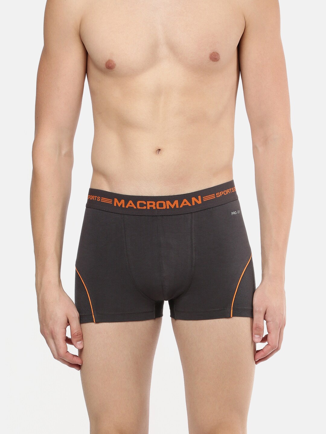 

Macroman M-Series Men Long Lasting Comfort Cotton Sports Trunk, Brown