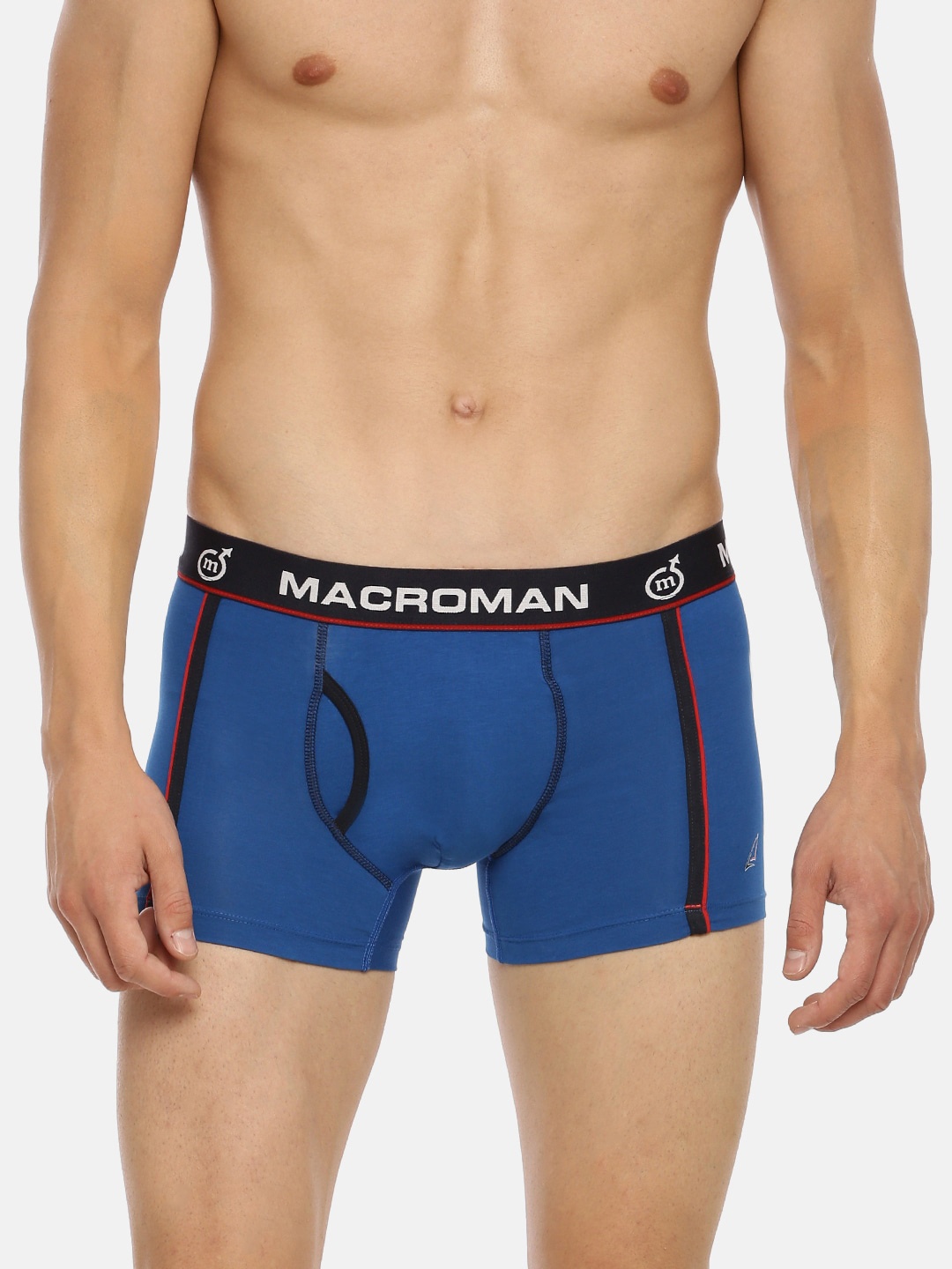 

Macroman M-Series Men Marine Adventura Cotton Mid-Rise Trunk 8903978055473, Blue