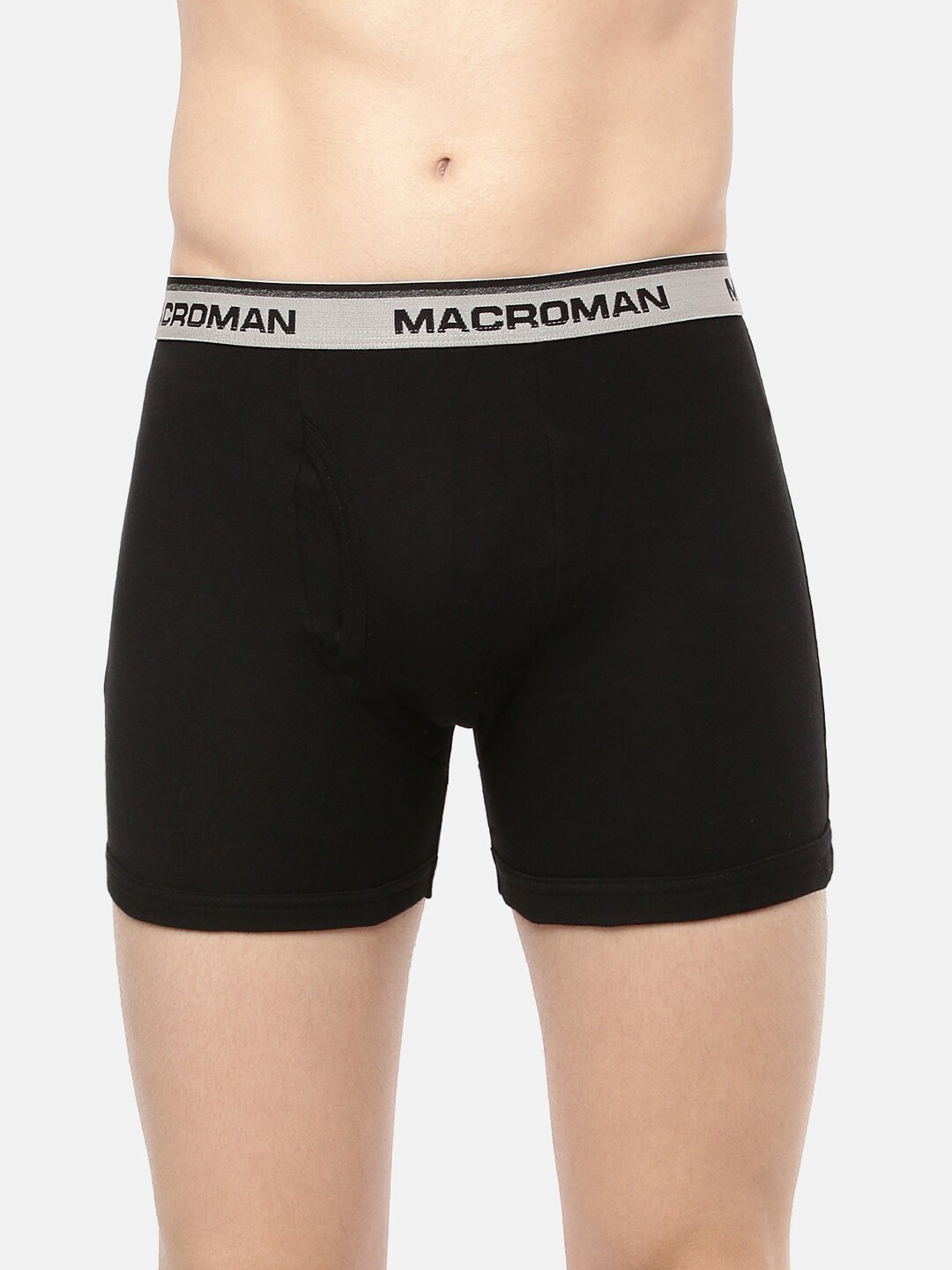 

Macroman M-Series Men Anti Microbial Finish Cotton Trunk, Black