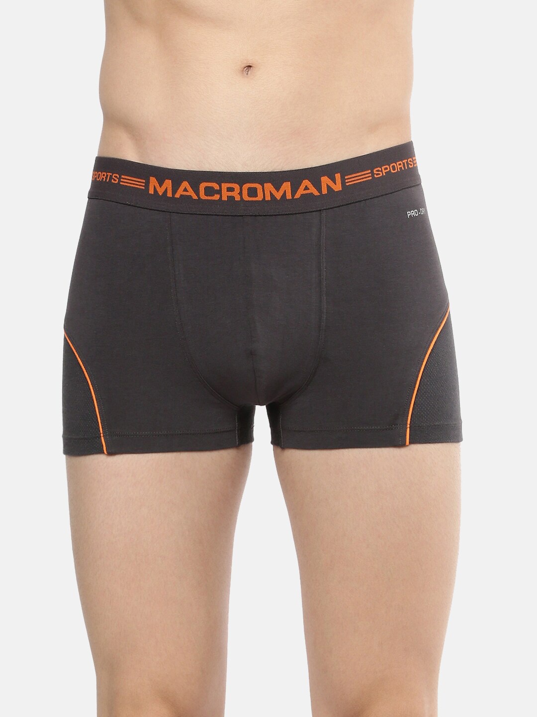 

Macroman M-Series Men Moisture Wicking Cotton Sports Trunk, Brown