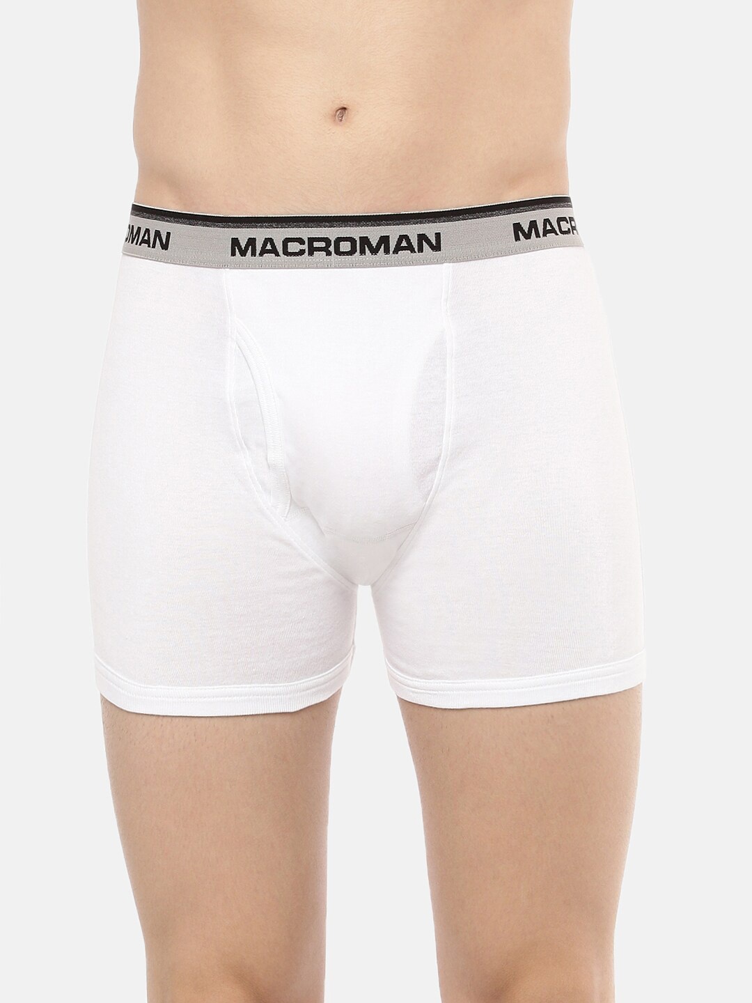 

Macroman M-Series Men Anti Microbial Finish Cotton Trunk, White