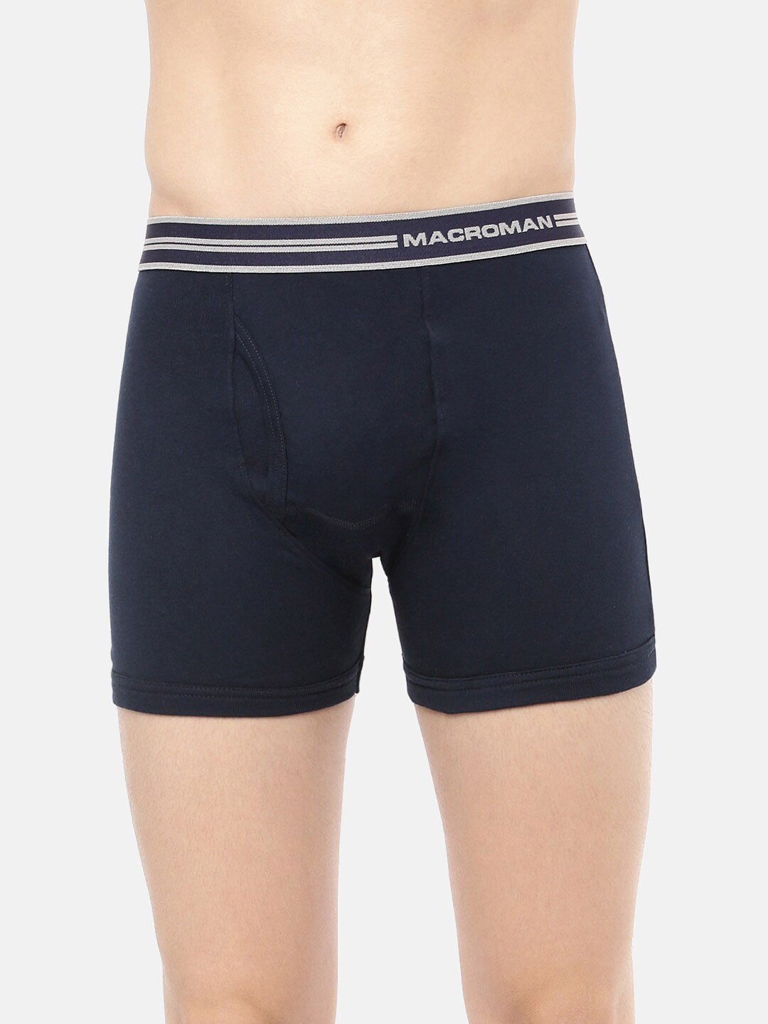 

Macroman M-Series Men Pack Of 2 Mid-Rise Valentino Classic Pure Cotton Trunk, Navy blue