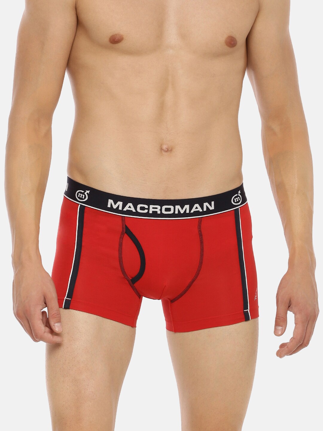 

Macroman M-Series Men Marine Adventura Cotton Outer Elasticated Double-Layered Trunk, Red