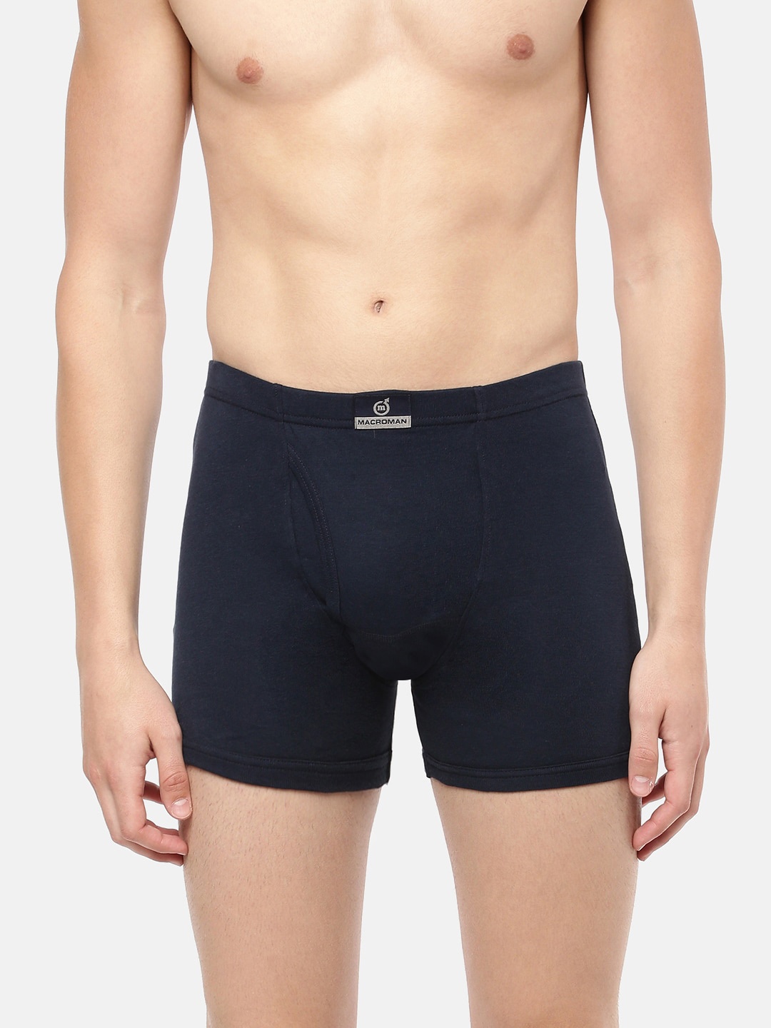 

Macroman M-Series Men Pack Of 2 Anti Microbial Finish Cotton Mid-Rise Trunks 8903978059365, Navy blue