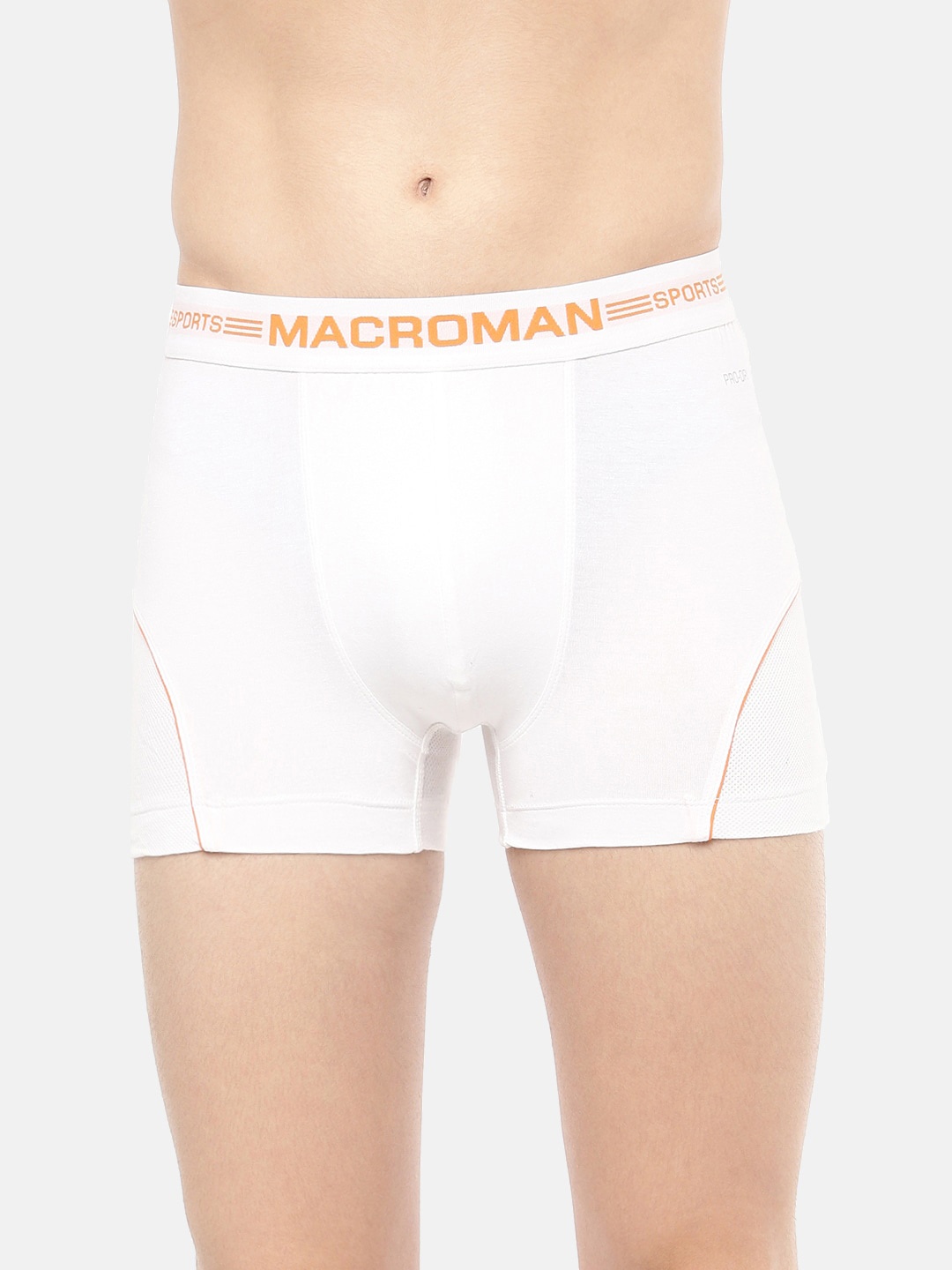 

Macroman M-Series Men Moisture Wicking Cotton Sports Trunk, White