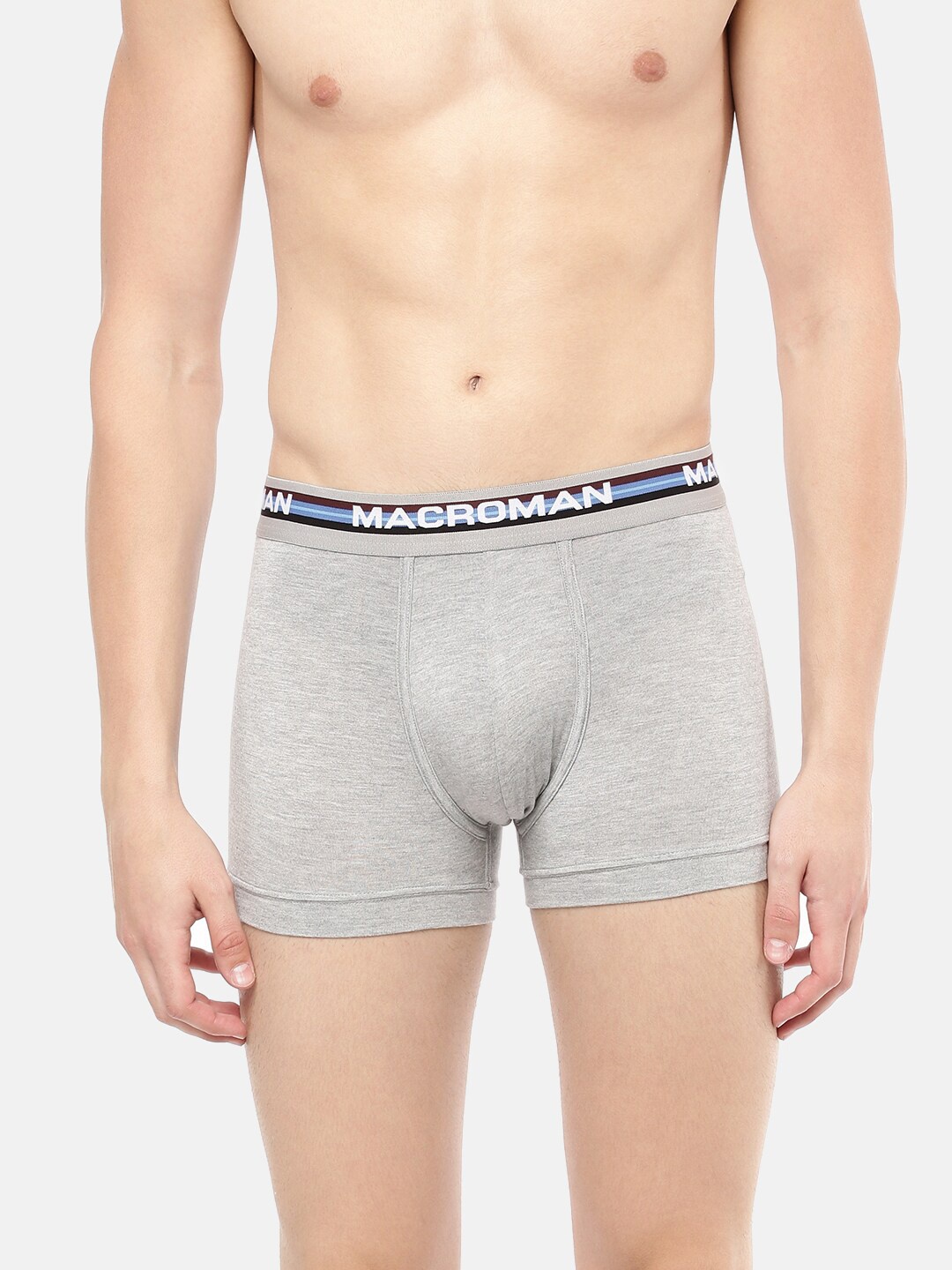 

Macroman M-Series Men Ultra Stretchable Mid-Rise Trunk 8903978028361, Grey melange