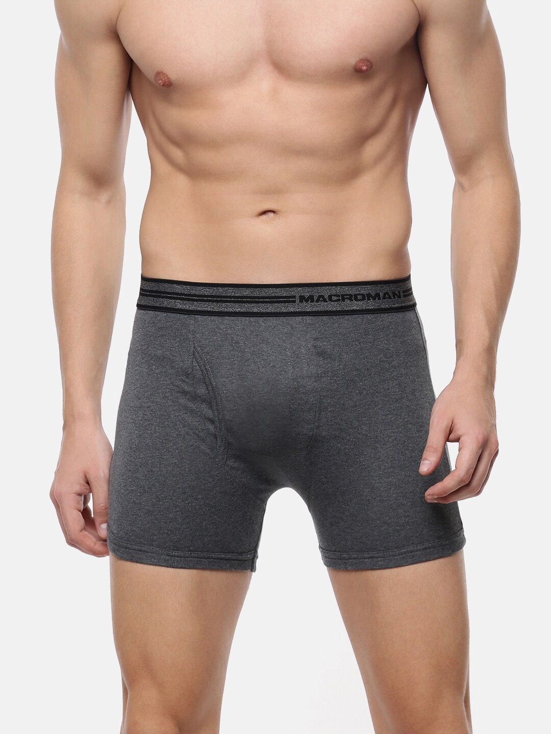 

Macroman M-Series Men Moisture Wicking Cotton Trunk, Black