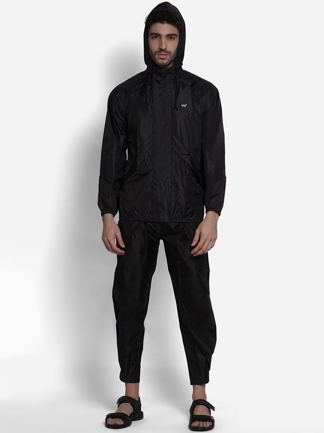

Wildcraft Men Waterproof Rain Suit, Black