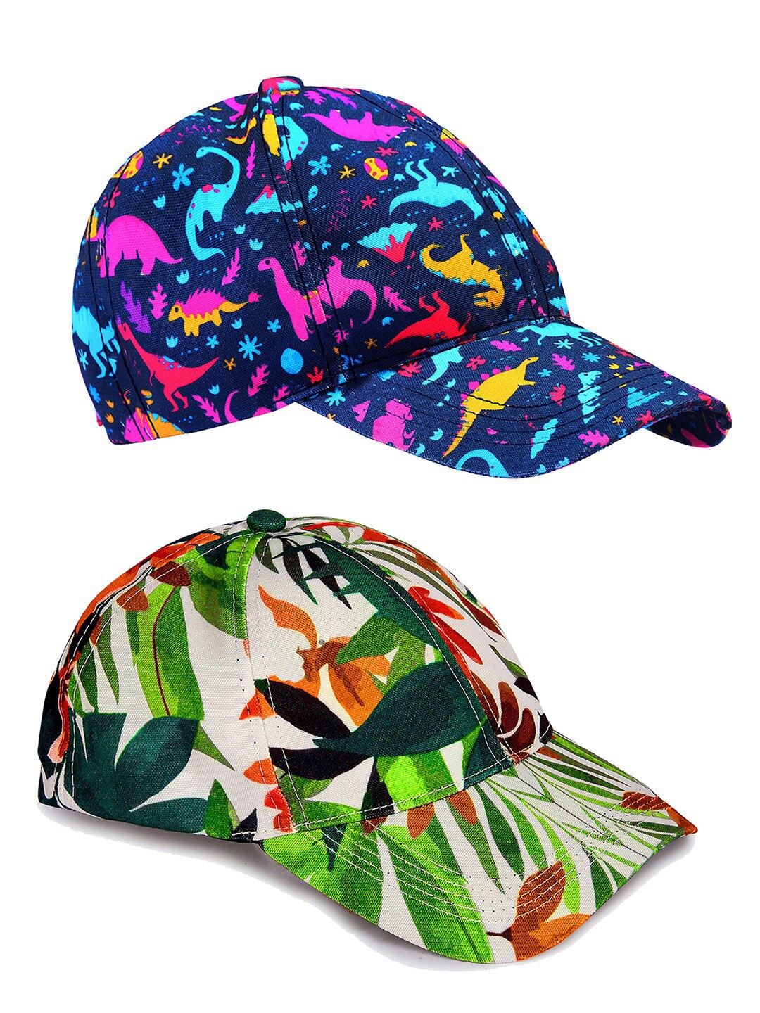 

Knotyy Pack Of 2 Printed Snapback Caps, Blue