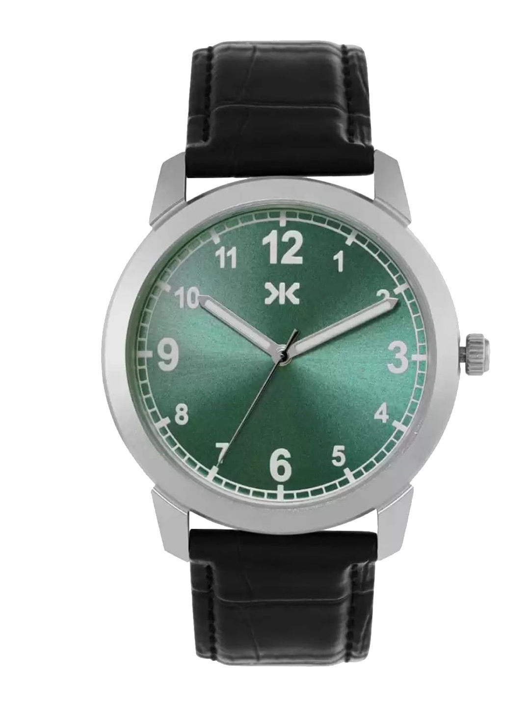 

Killer Men Brass Embellished Dial & Leather Straps Analogue Watch KLMO28E, Green